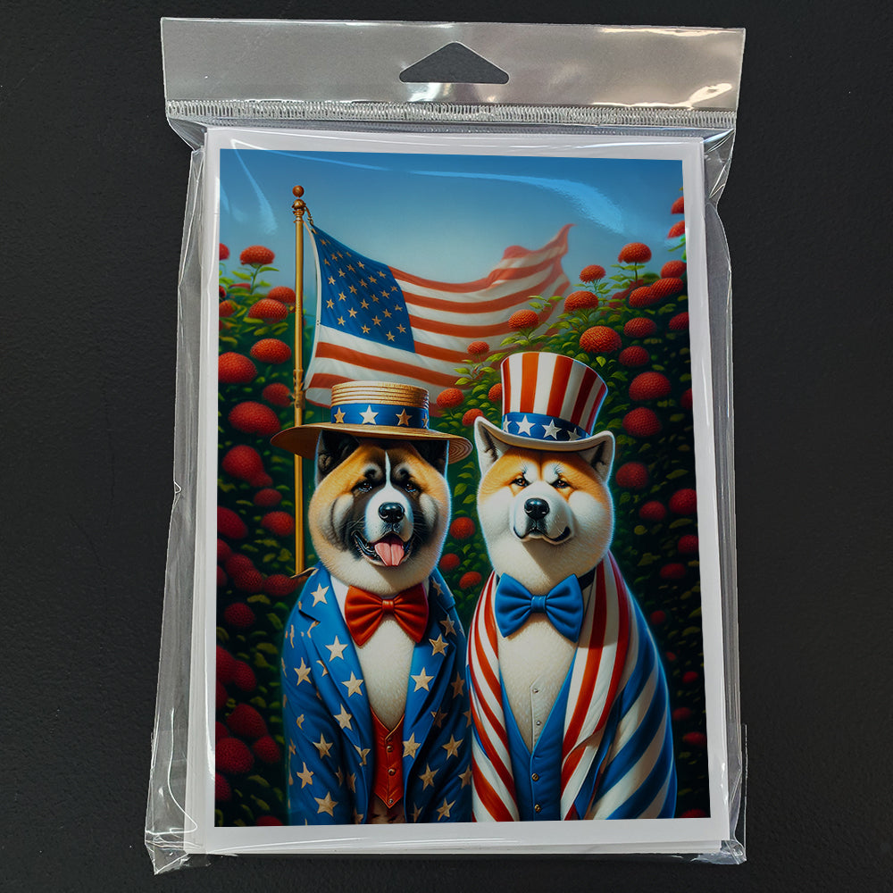 All American Akita Greeting Cards Pack of 8