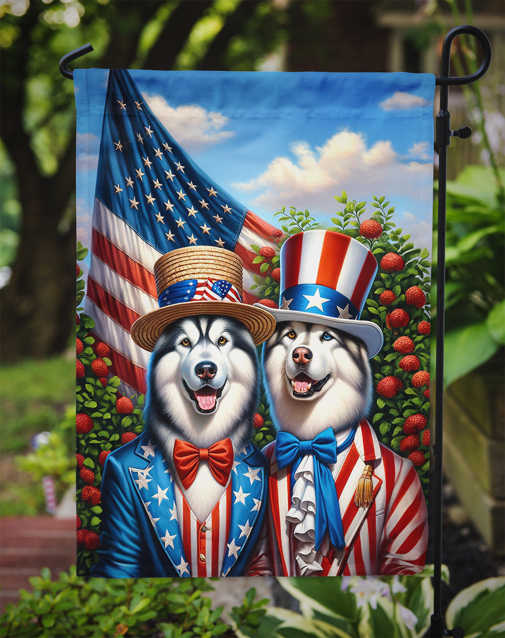 All American Alaskan Malamute Garden Flag