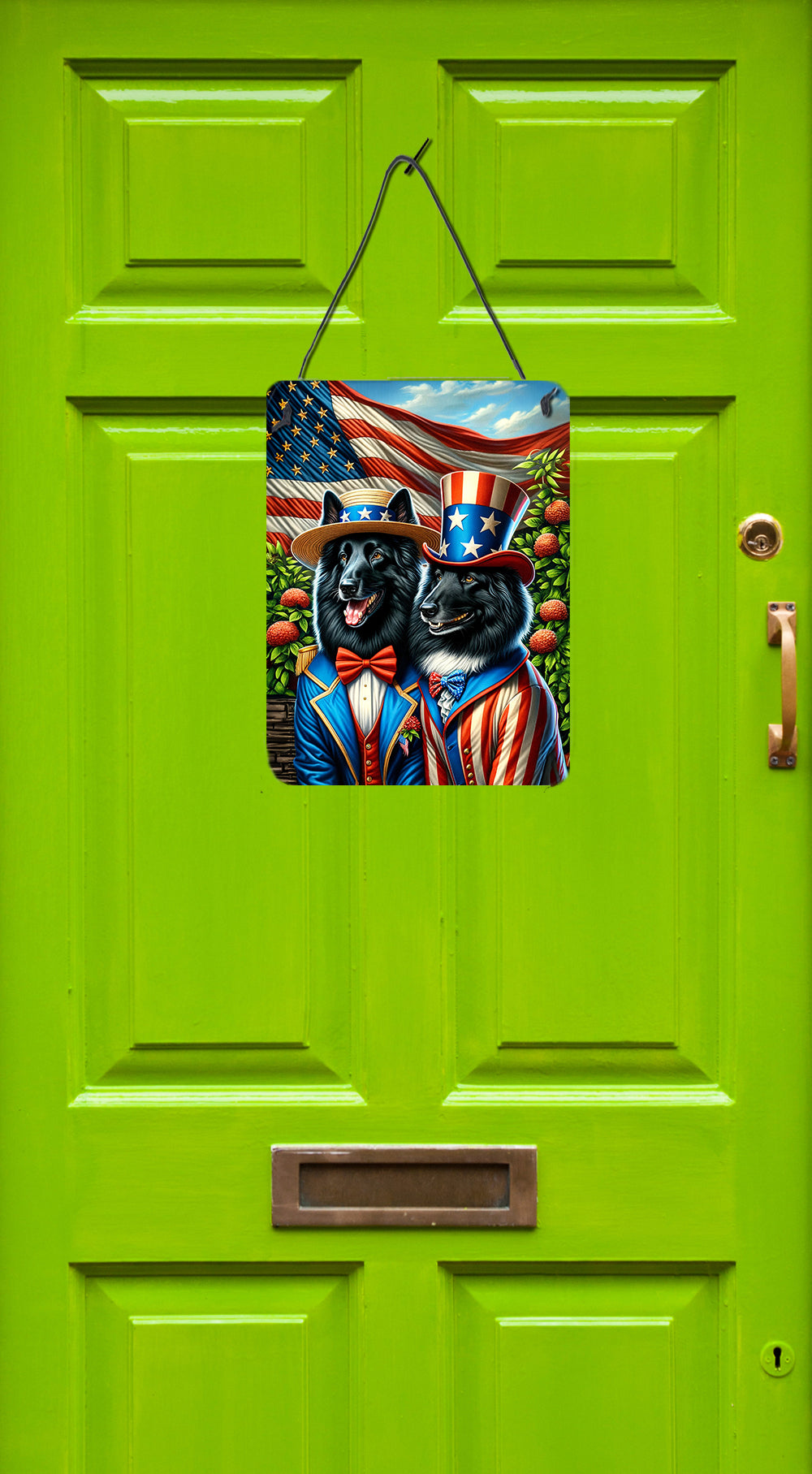 All American Belgian Sheepdog Wall or Door Hanging Prints