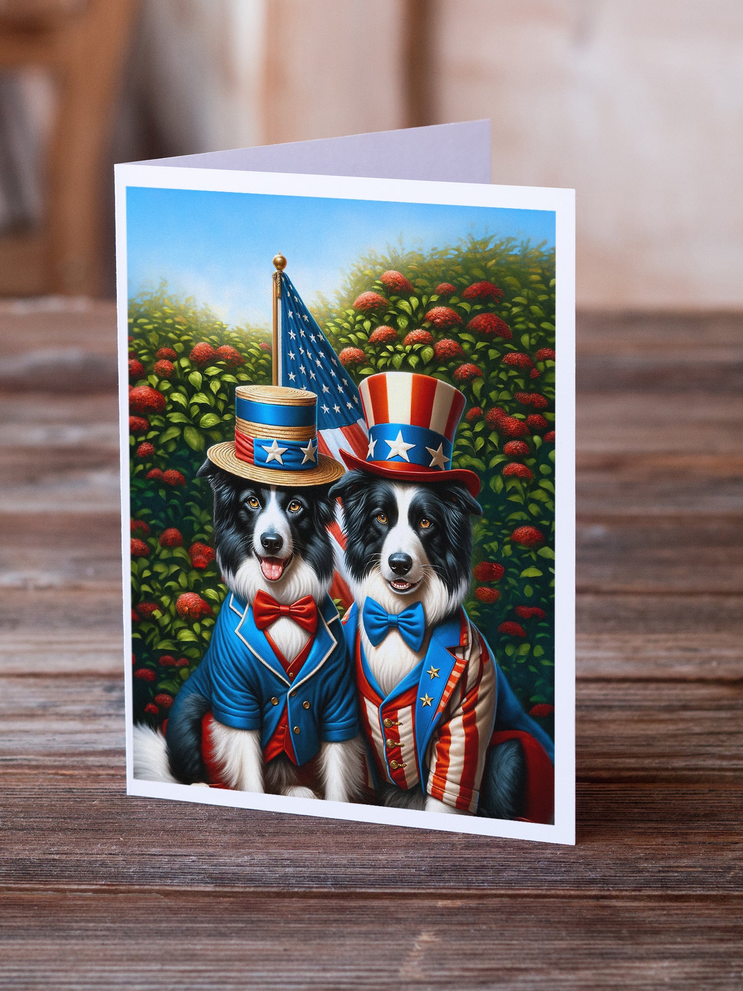 Buy this All American Border Collie Greeting Cards Pack of 8