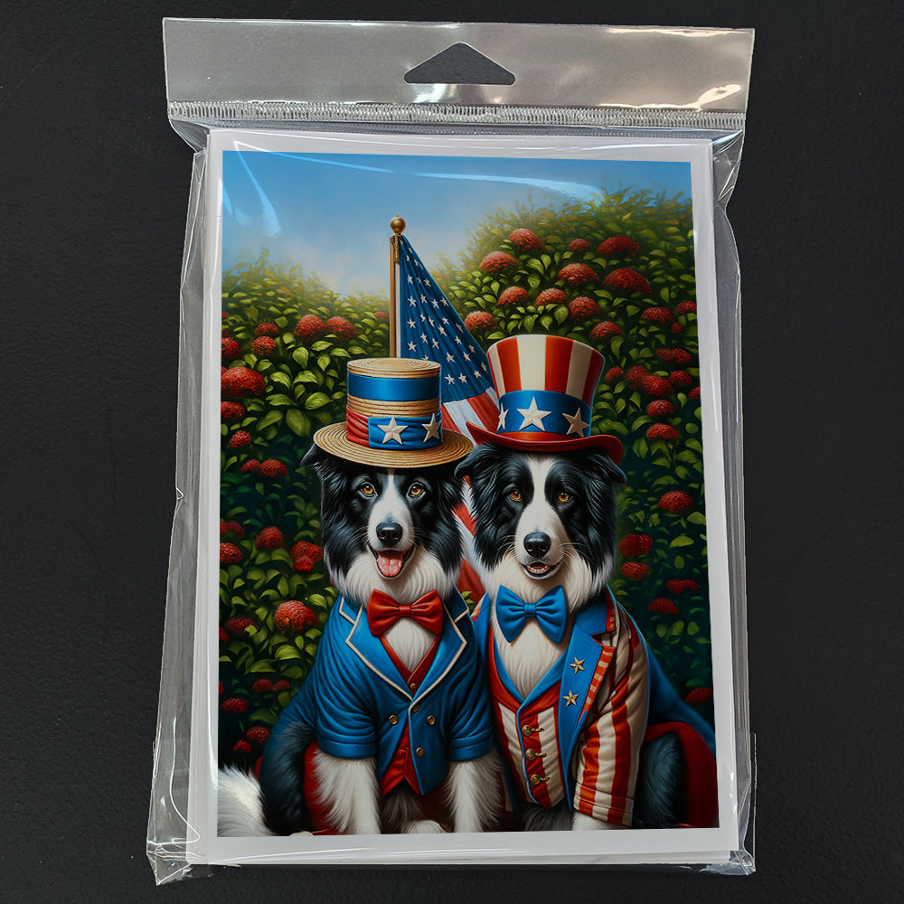 All American Border Collie Greeting Cards Pack of 8