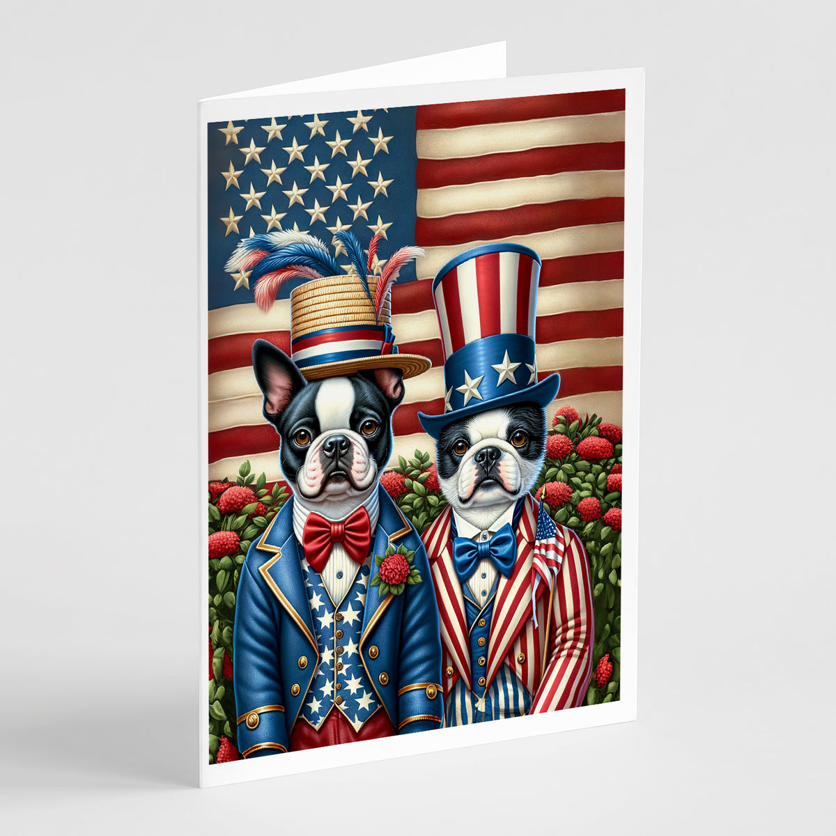 Buy this All American Boston Terrier Greeting Cards Pack of 8