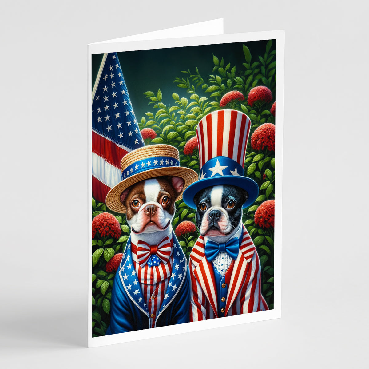 Buy this All American Boston Terrier Greeting Cards Pack of 8