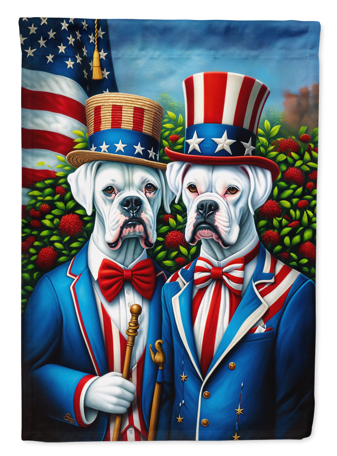 Buy this All American White Boxer House Flag