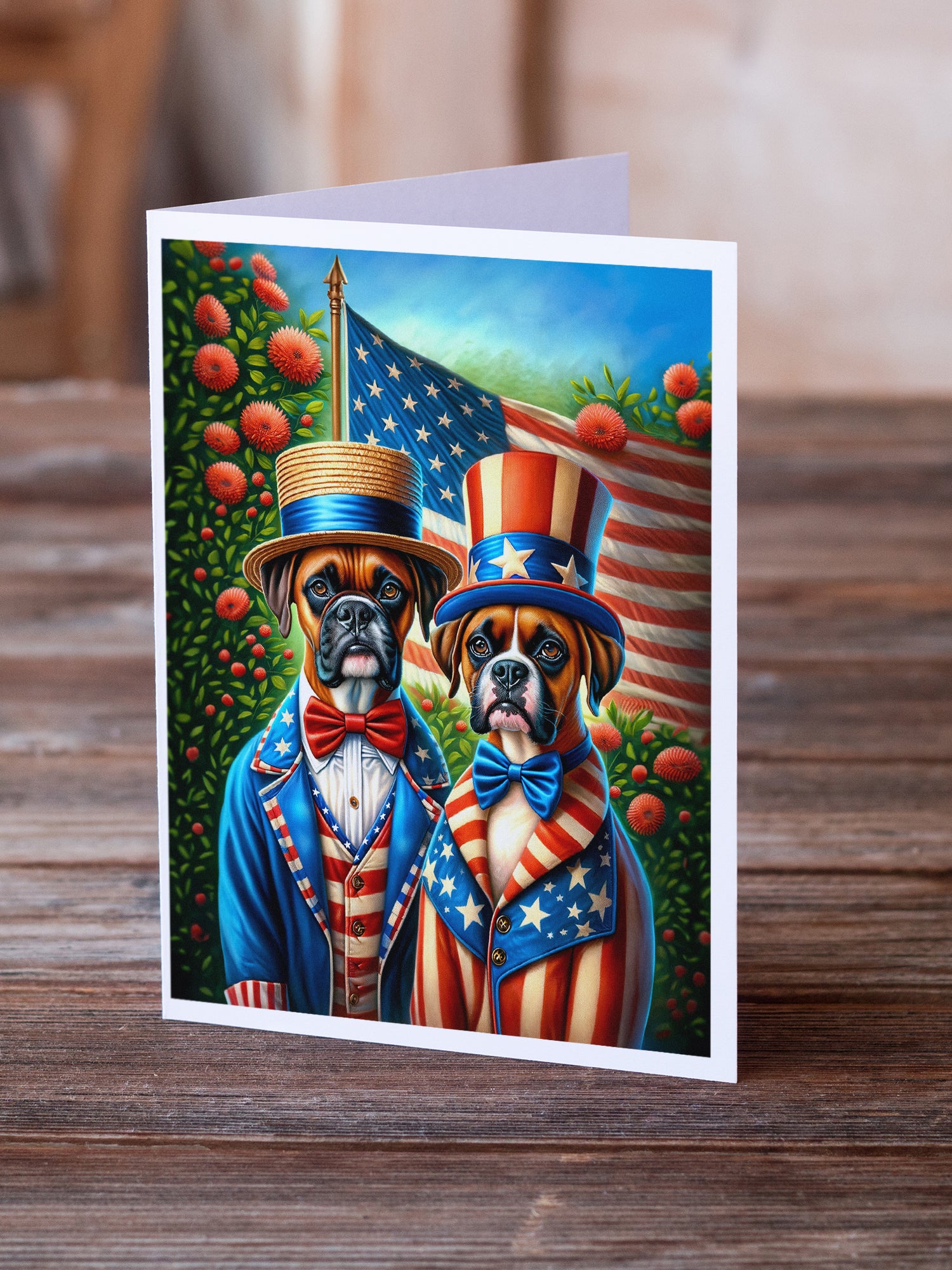 Buy this All American Boxer Greeting Cards Pack of 8