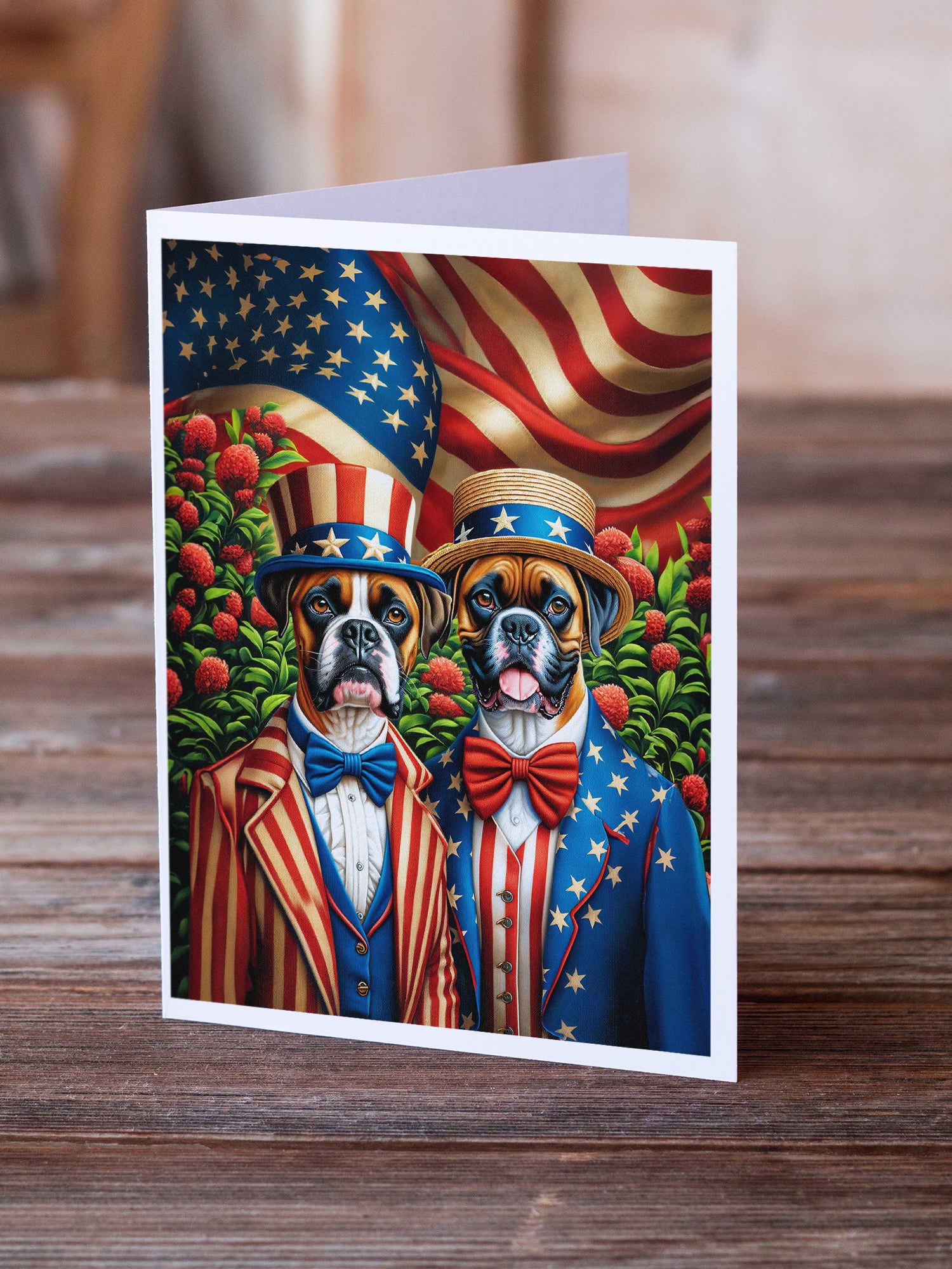 Buy this All American Boxer Greeting Cards Pack of 8