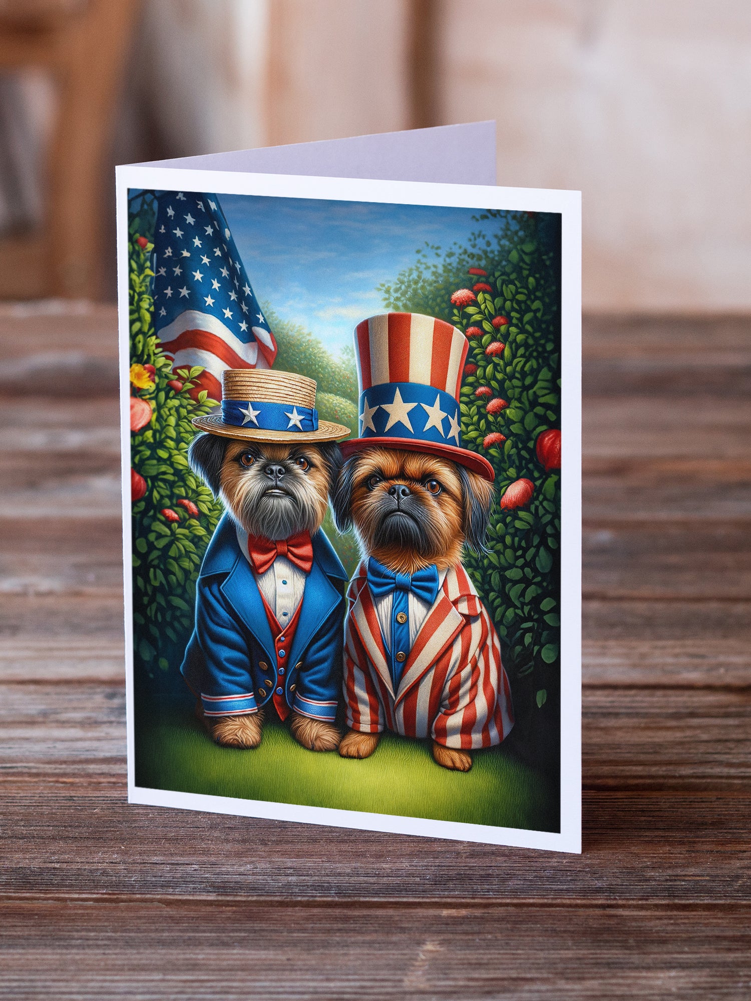 All American Brussels Griffon Greeting Cards Pack of 8