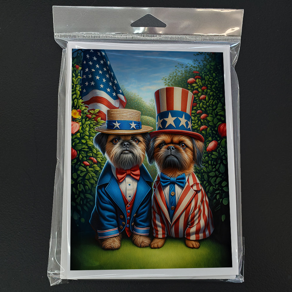 All American Brussels Griffon Greeting Cards Pack of 8