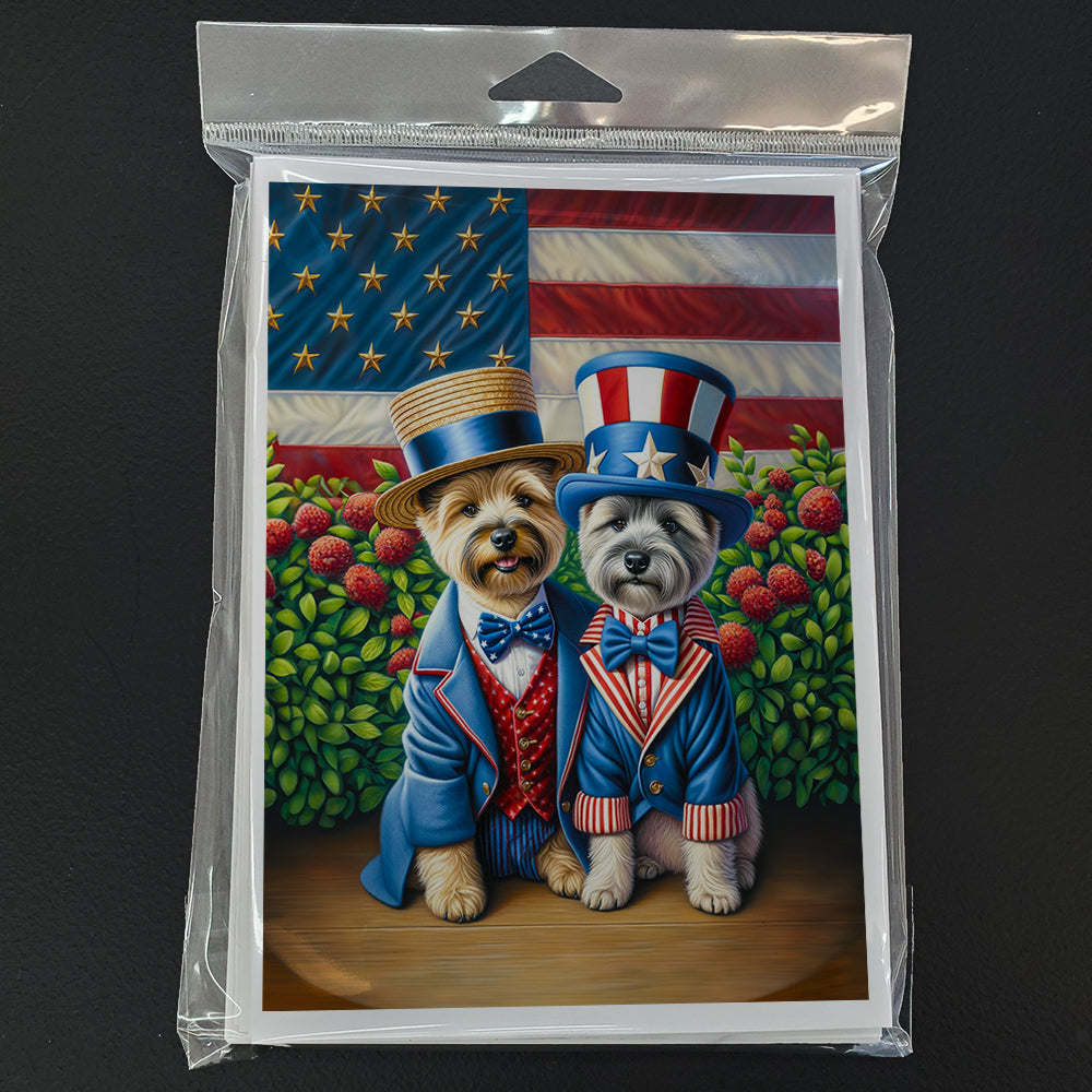 All American Cairn Terrier Greeting Cards Pack of 8