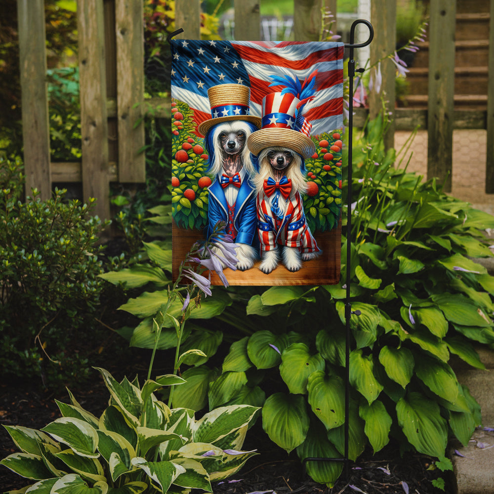 All American Chinese Crested Garden Flag