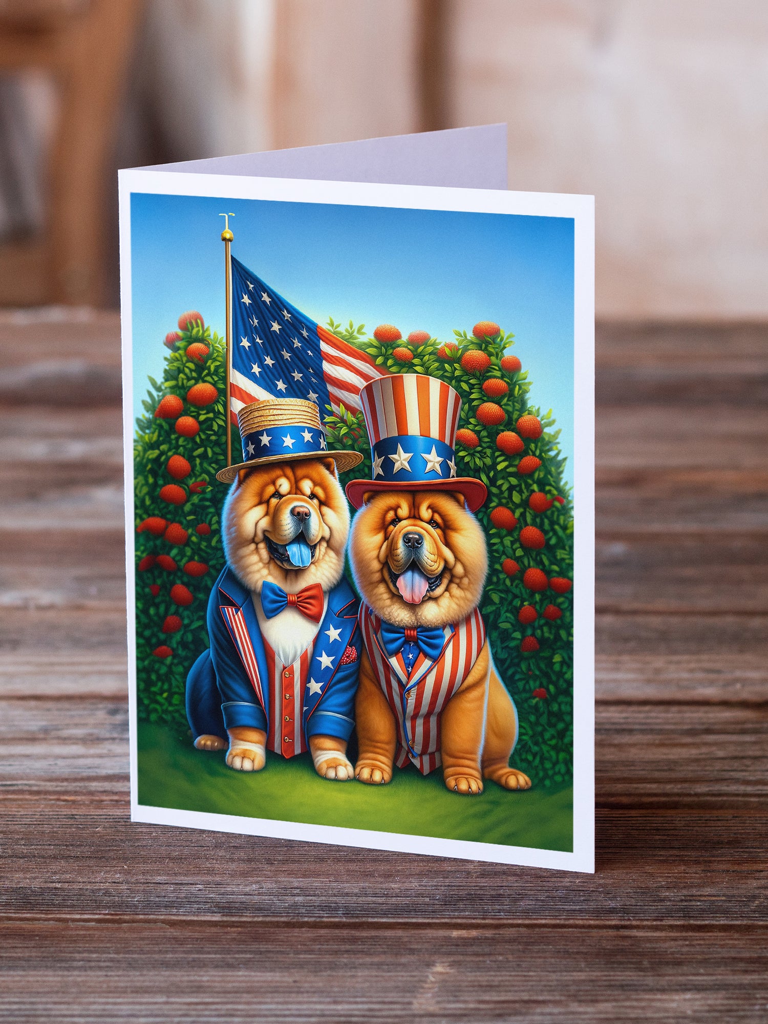 Buy this All American Chow Chow Greeting Cards Pack of 8