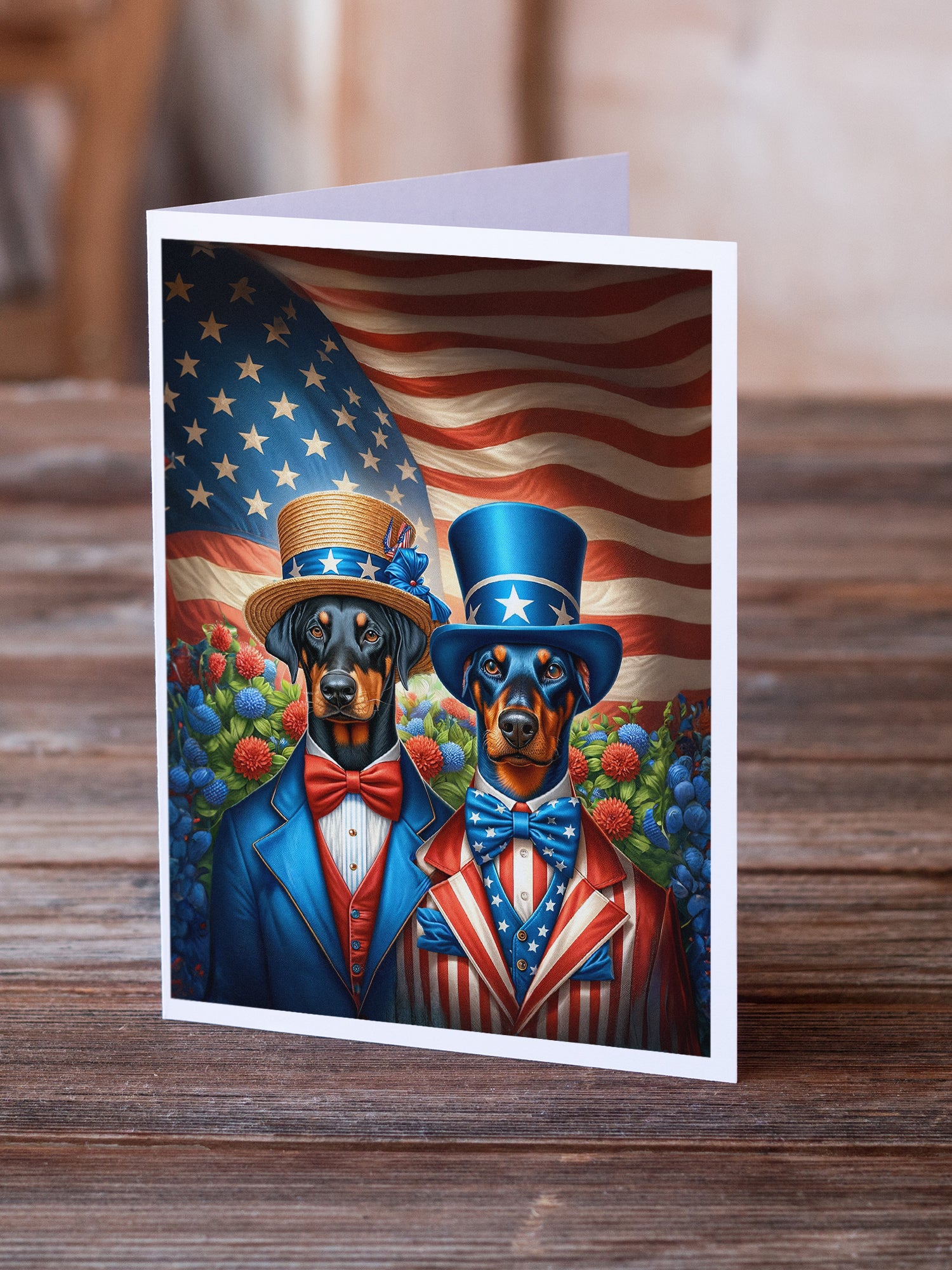 Buy this All American Doberman Pinscher Greeting Cards Pack of 8