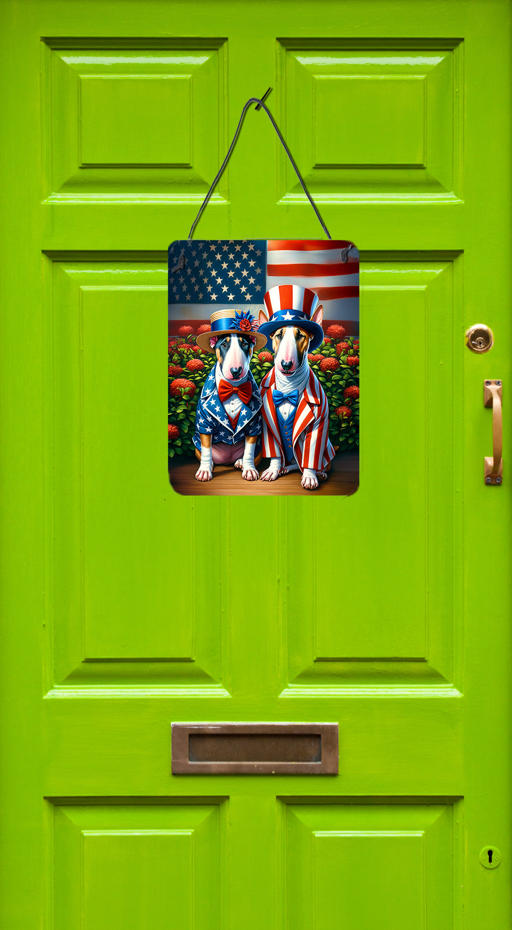 Buy this All American English Bull Terrier Wall or Door Hanging Prints