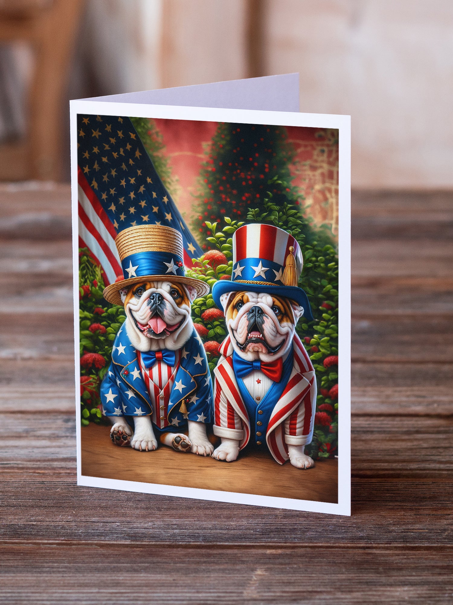 Buy this All American English Bulldog Greeting Cards Pack of 8