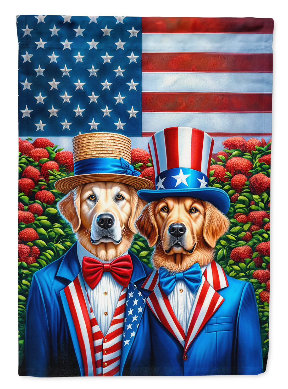 Buy this All American Golden Retriever House Flag