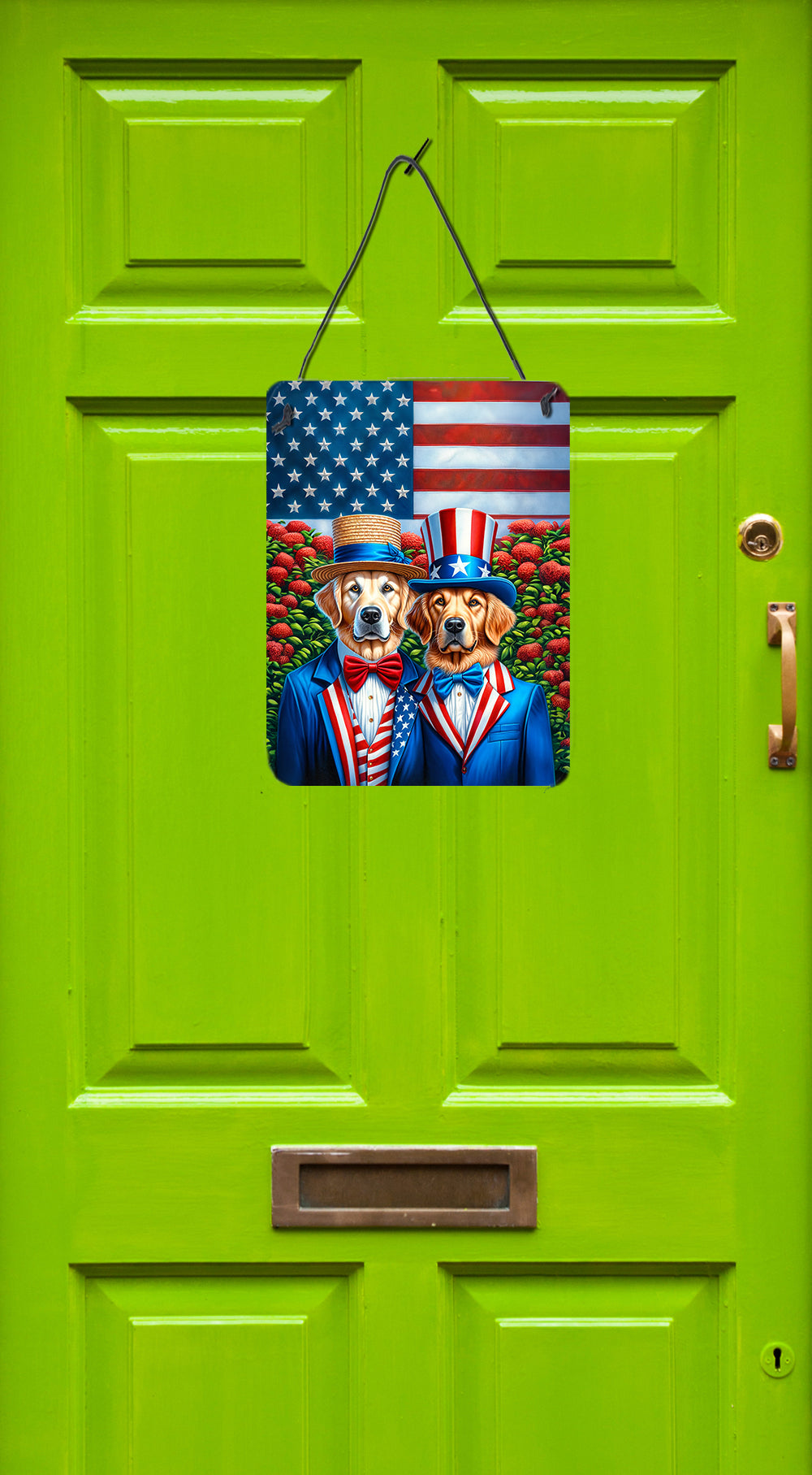 All American Golden Retriever Wall or Door Hanging Prints