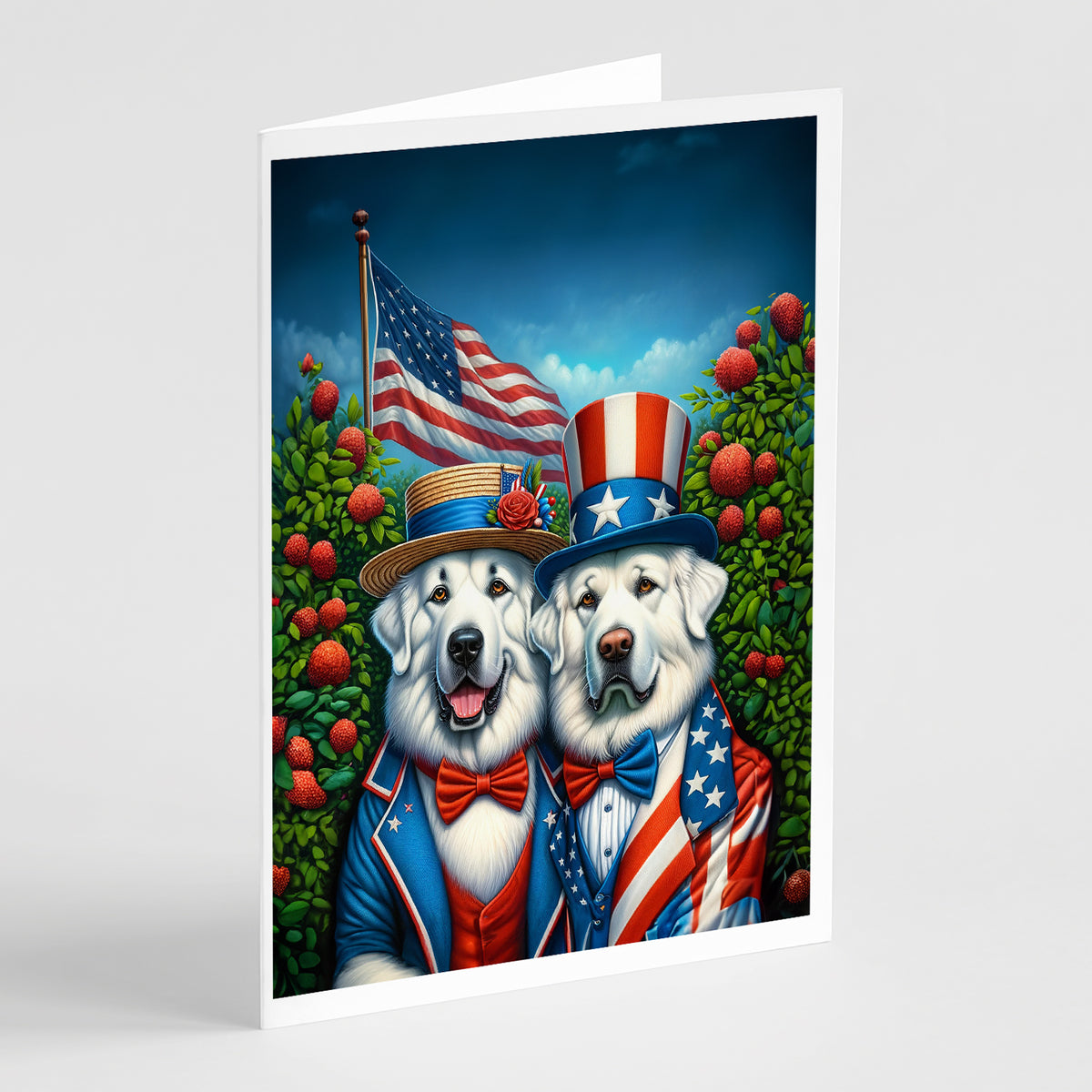 Buy this All American Great Pyrenees Greeting Cards Pack of 8