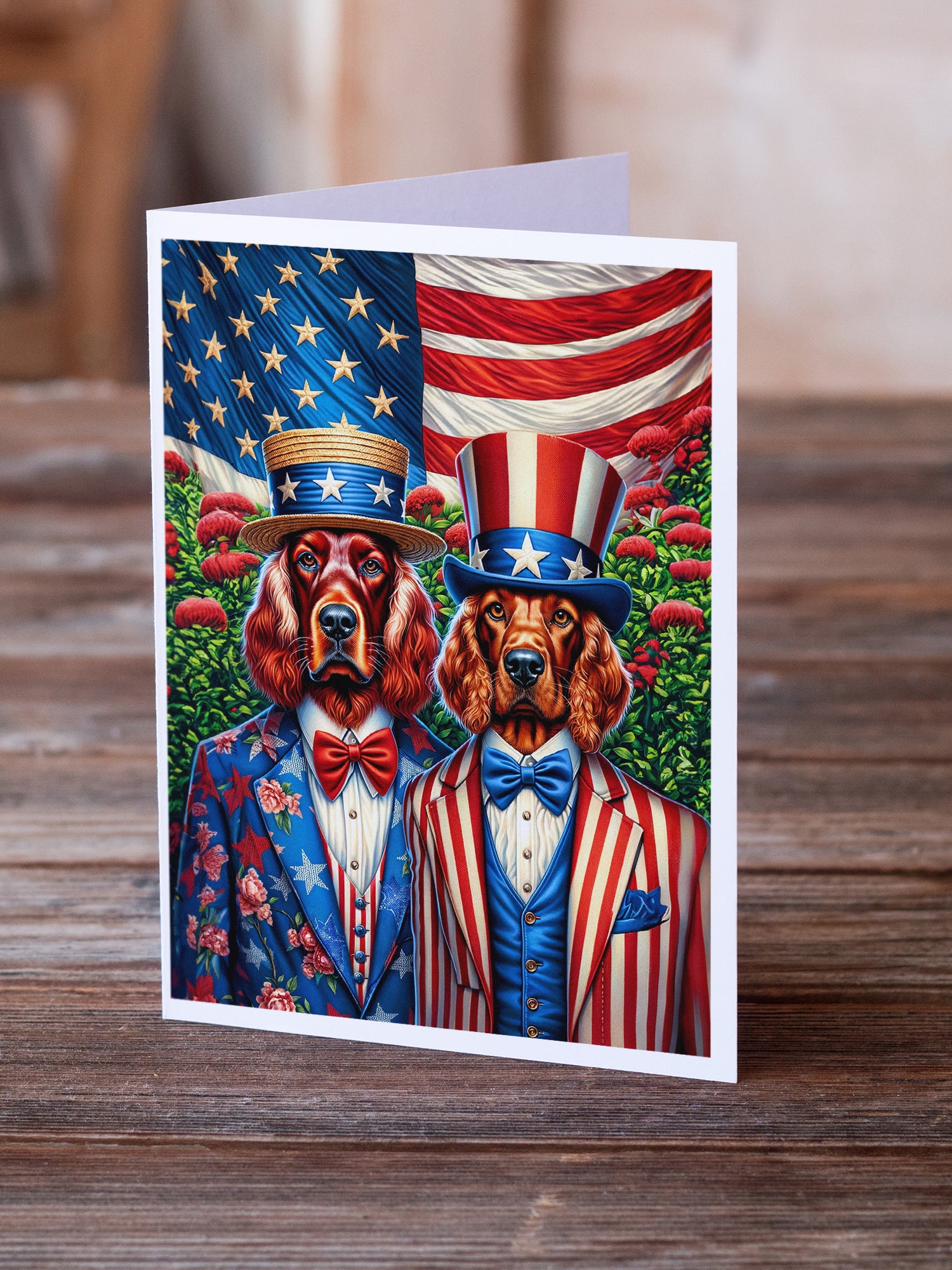 Buy this All American Irish Setter Greeting Cards Pack of 8