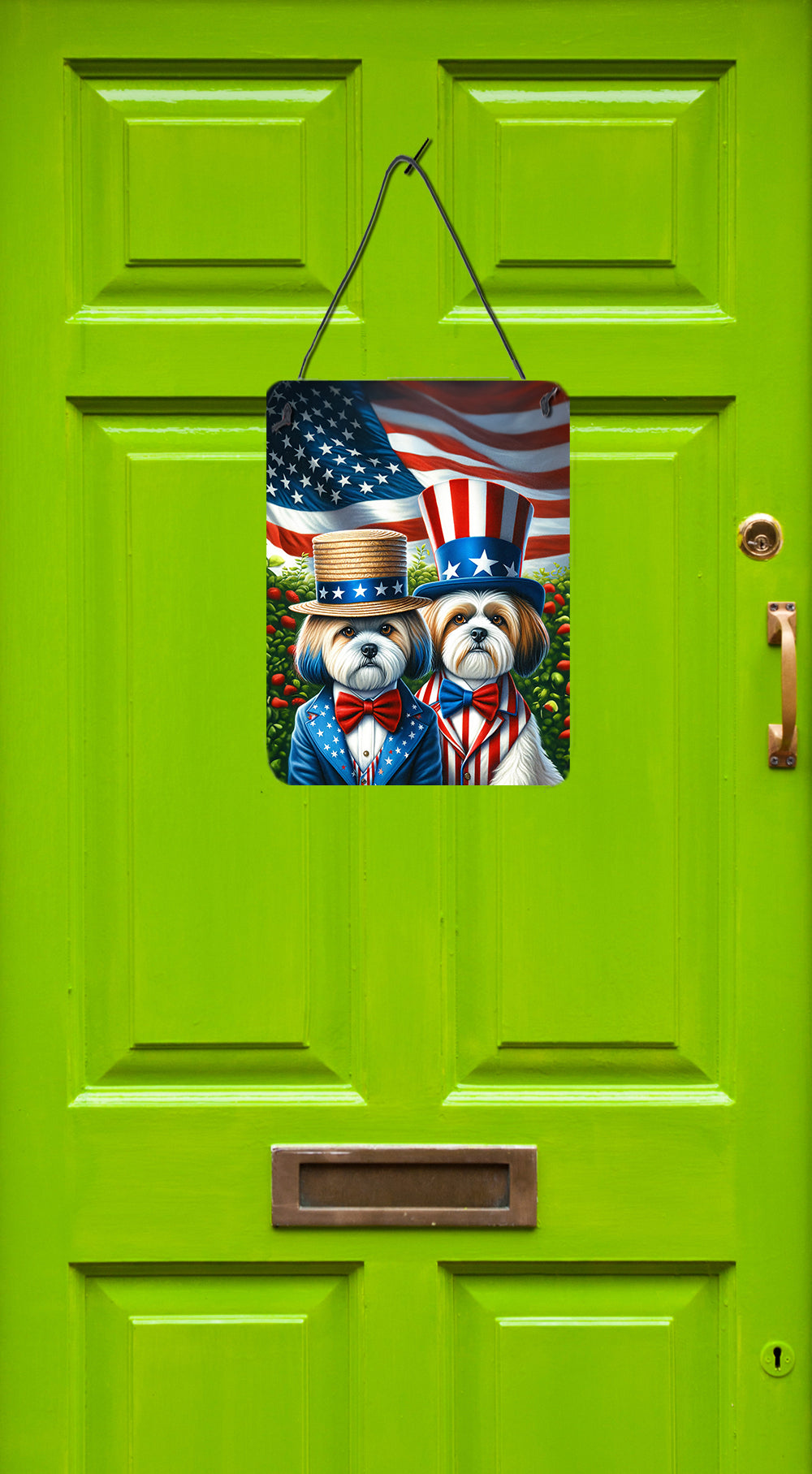 All American Lhasa Apso Wall or Door Hanging Prints