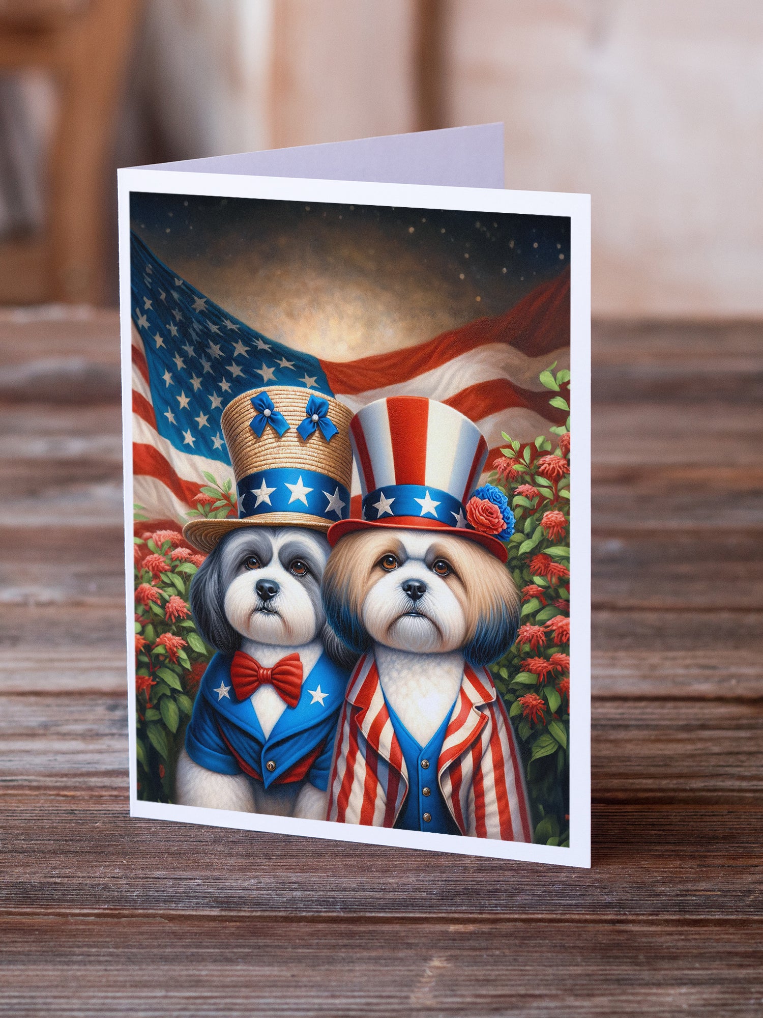 Buy this All American Lhasa Apso Greeting Cards Pack of 8