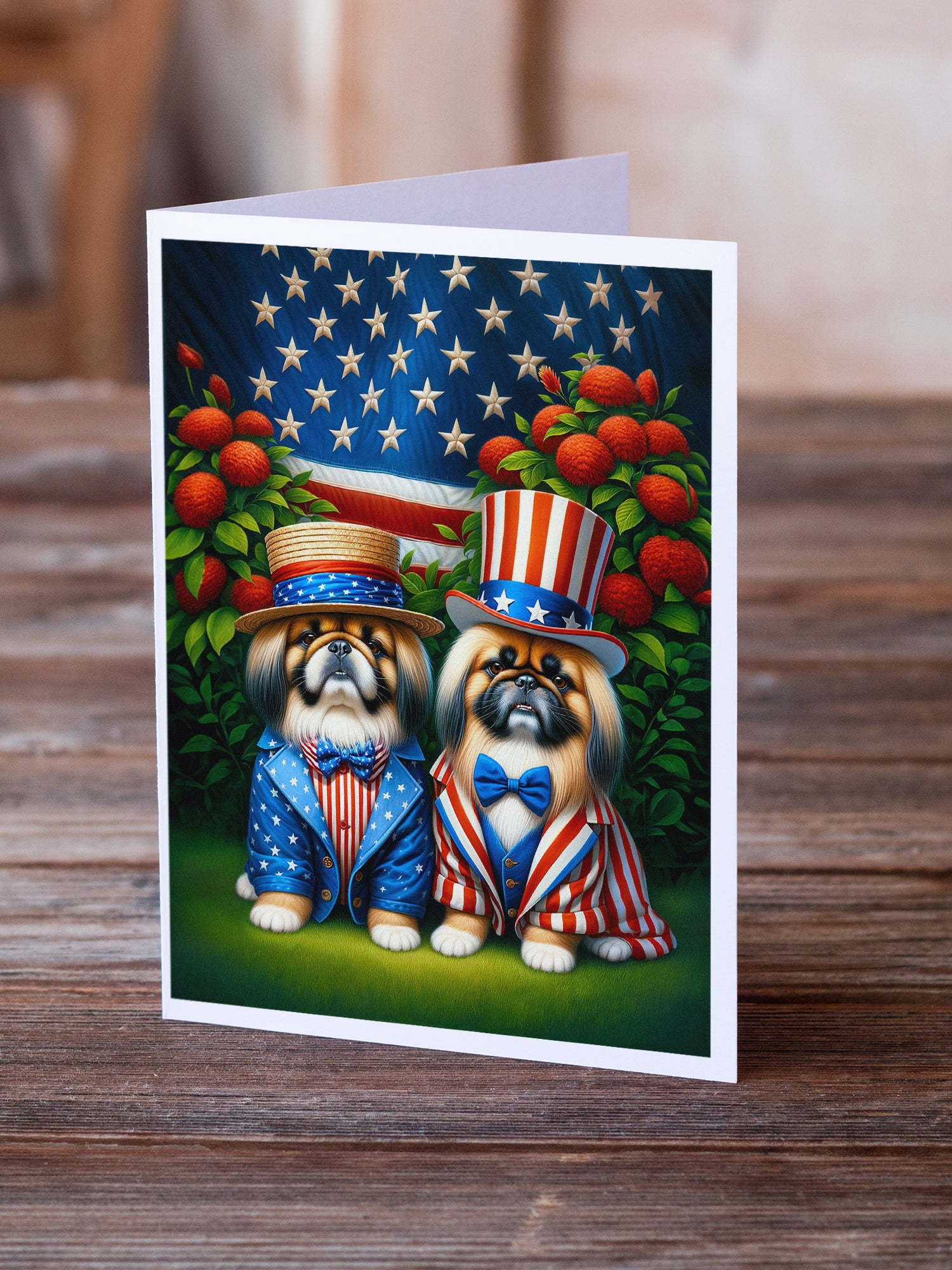 Buy this All American Pekingese Greeting Cards Pack of 8