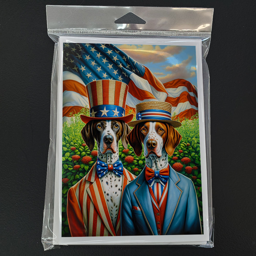 All American Pointer Greeting Cards Pack of 8