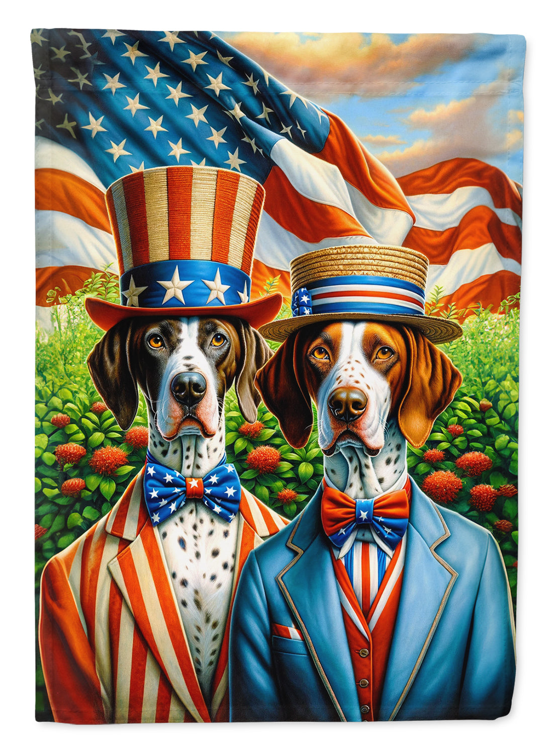 Buy this All American Pointer Garden Flag