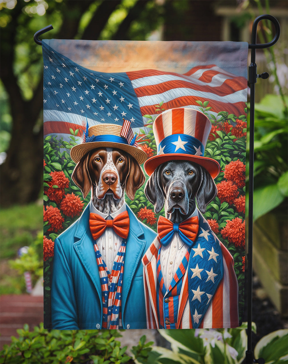 All American Pointer Garden Flag