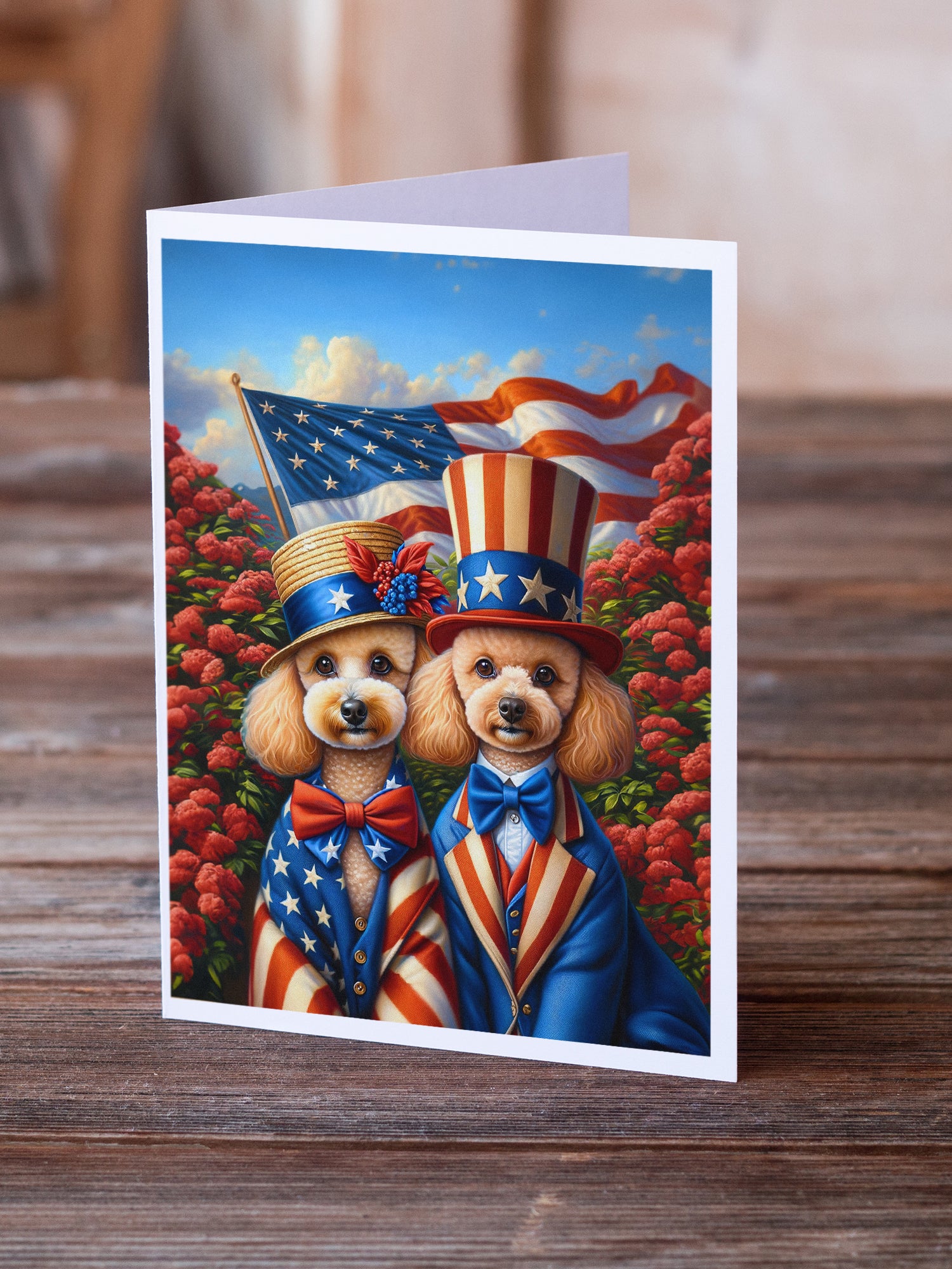 Buy this All American Poodle Greeting Cards Pack of 8