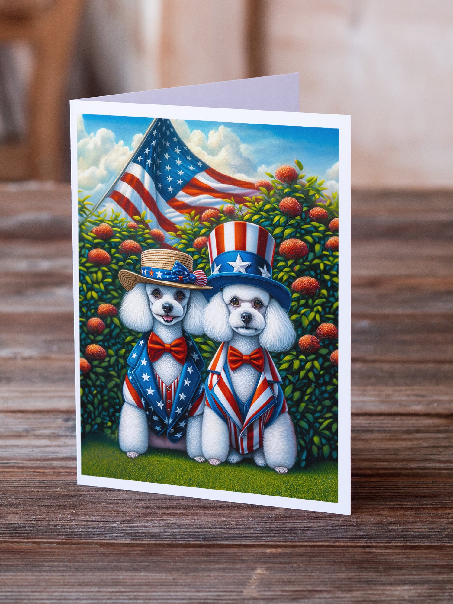 Buy this All American Poodle Greeting Cards Pack of 8