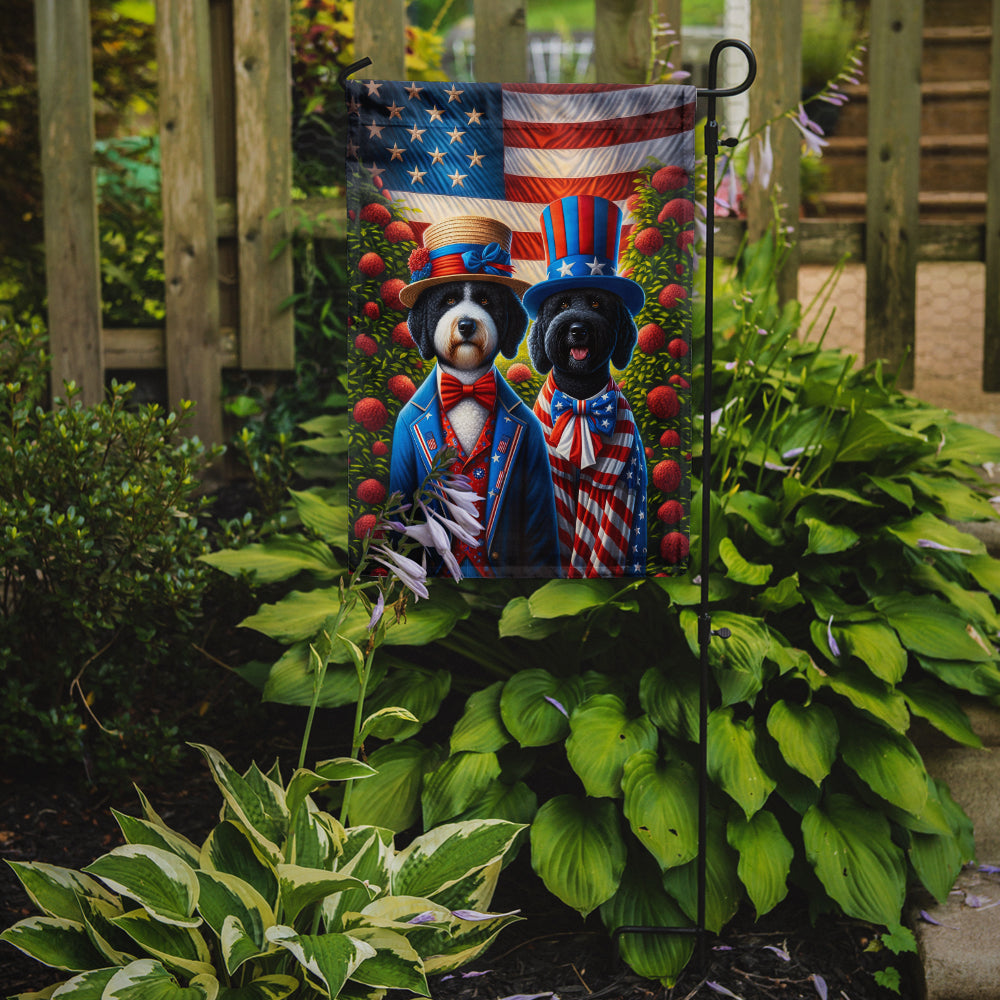 All American Portuguese Water Dog Garden Flag