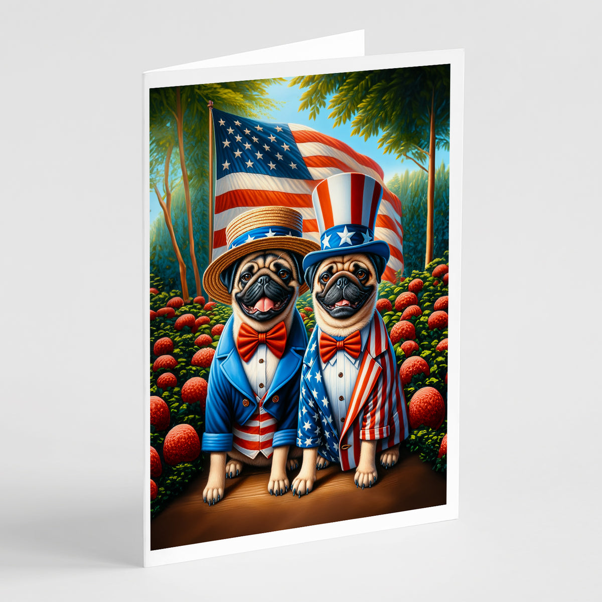 Buy this All American Pug Greeting Cards Pack of 8