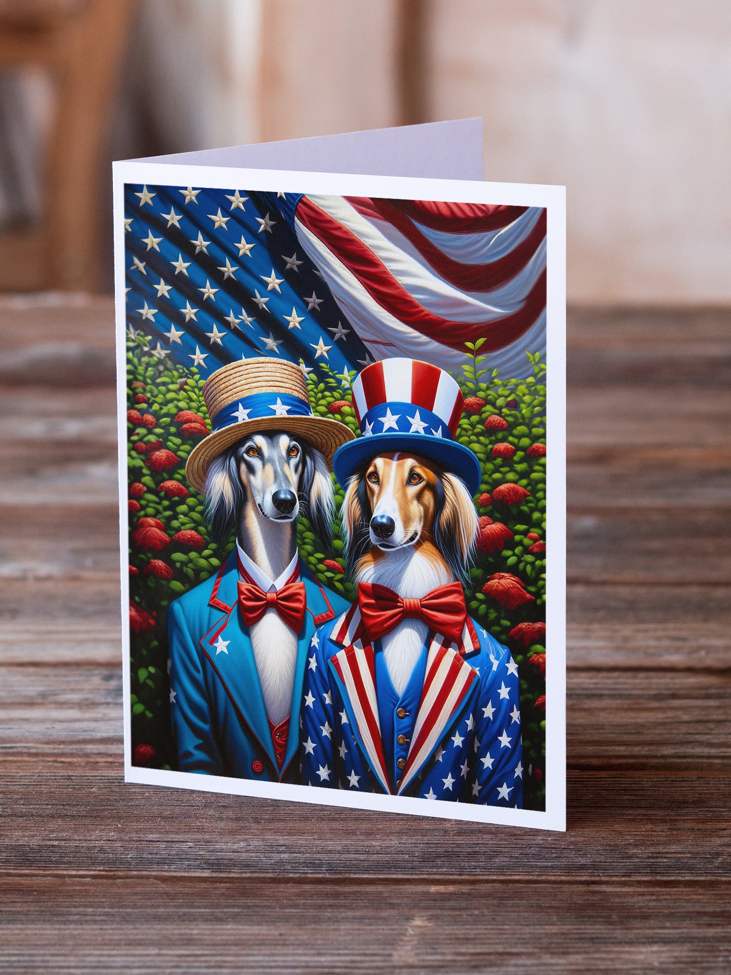 Buy this All American Saluki Greeting Cards Pack of 8