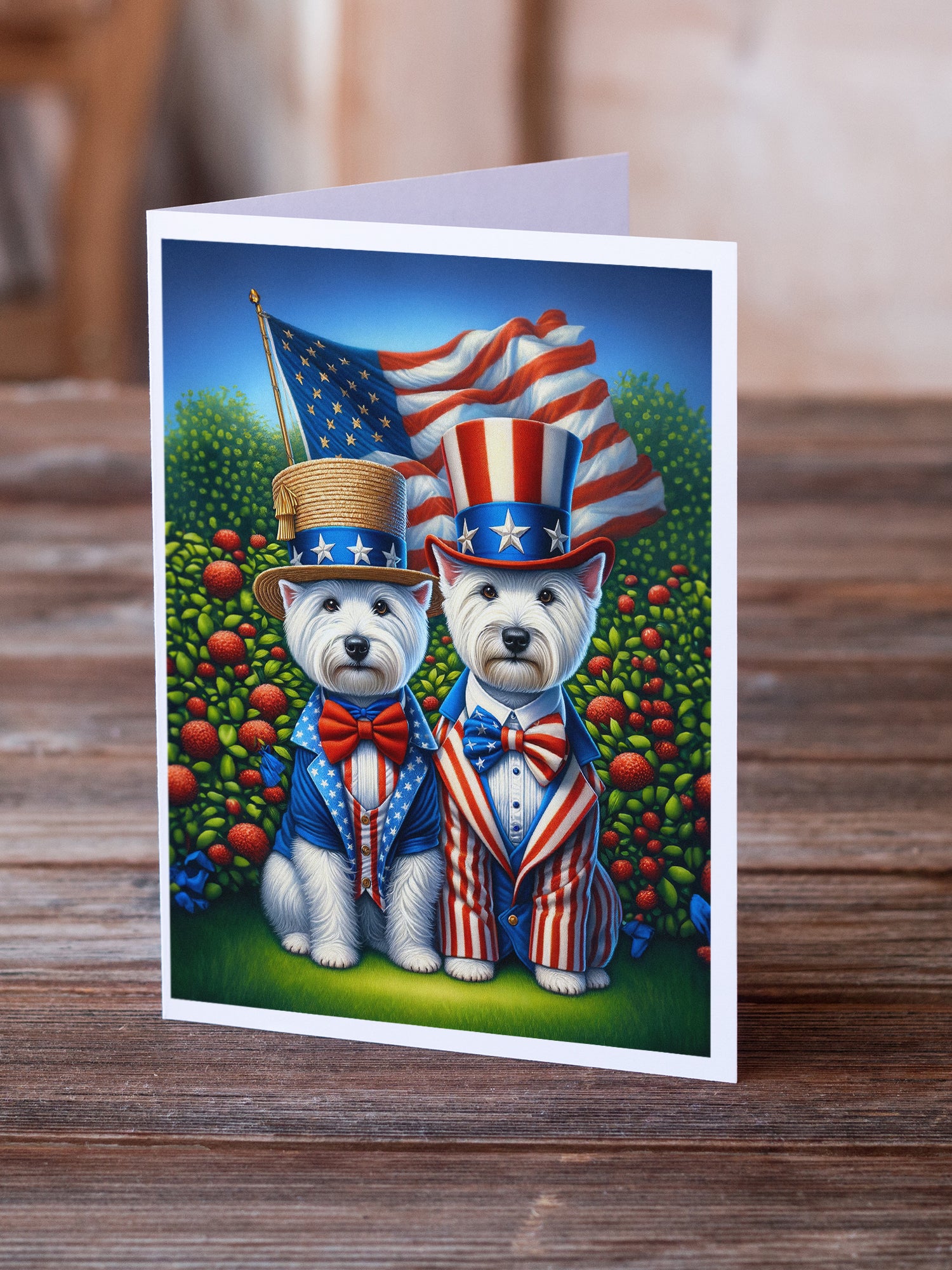 Buy this All American Westie Greeting Cards Pack of 8