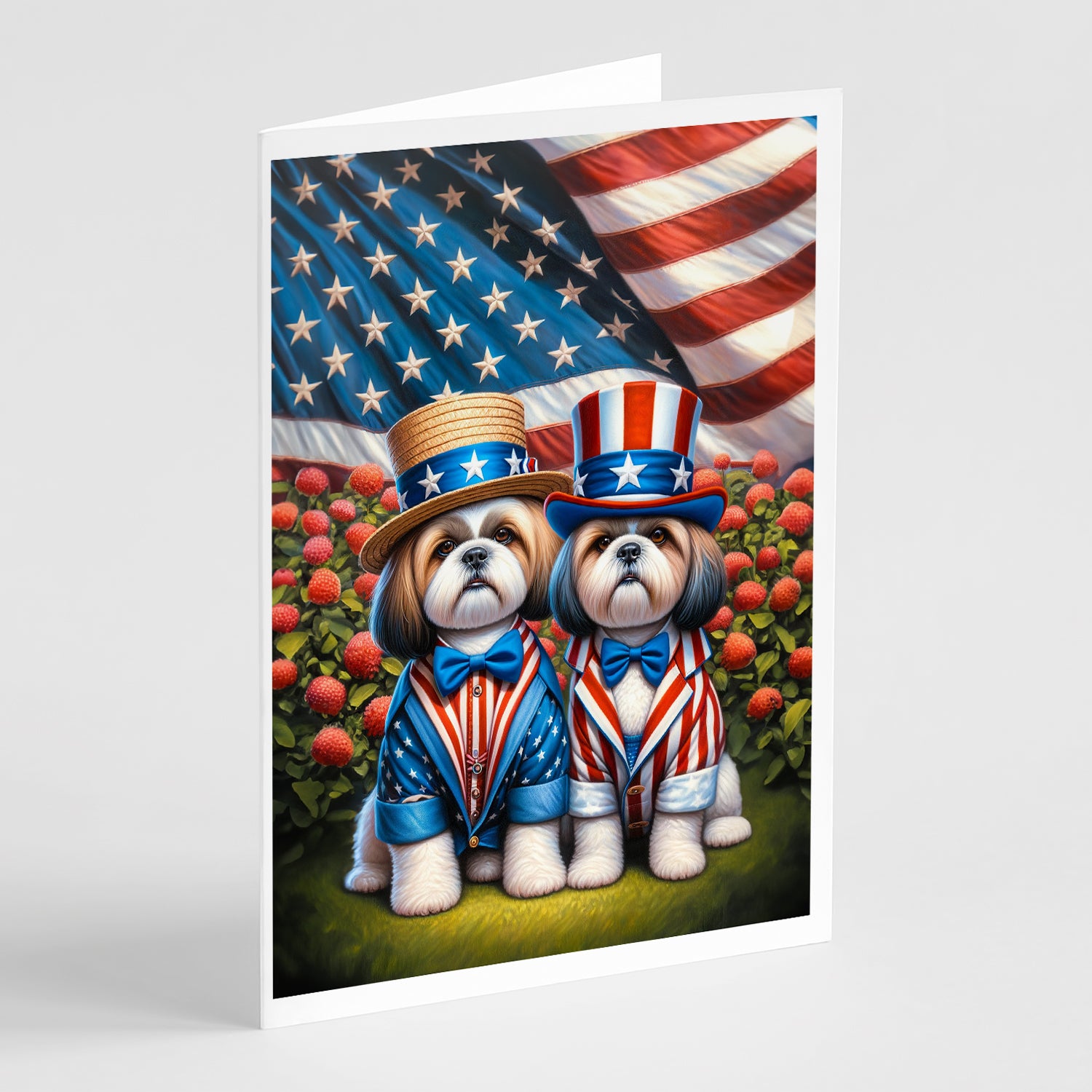 Buy this All American Shih Tzu Greeting Cards Pack of 8