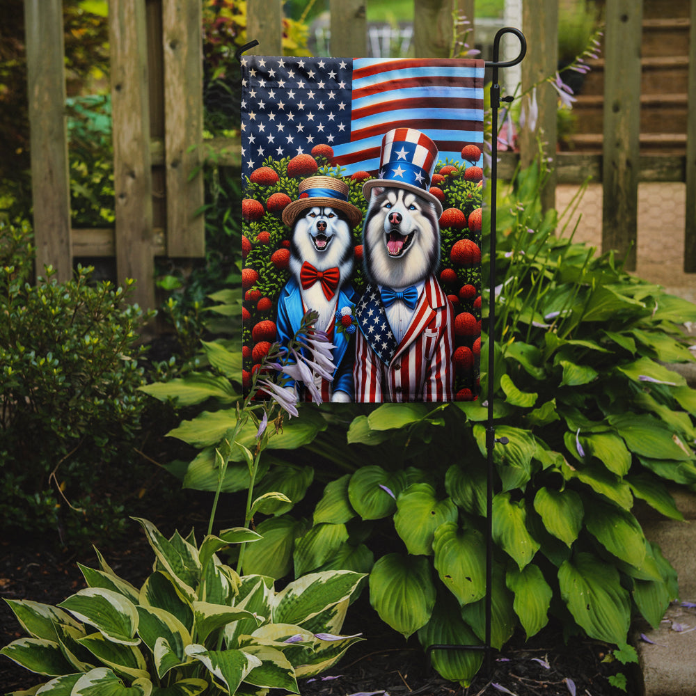 All American Siberian Husky Garden Flag