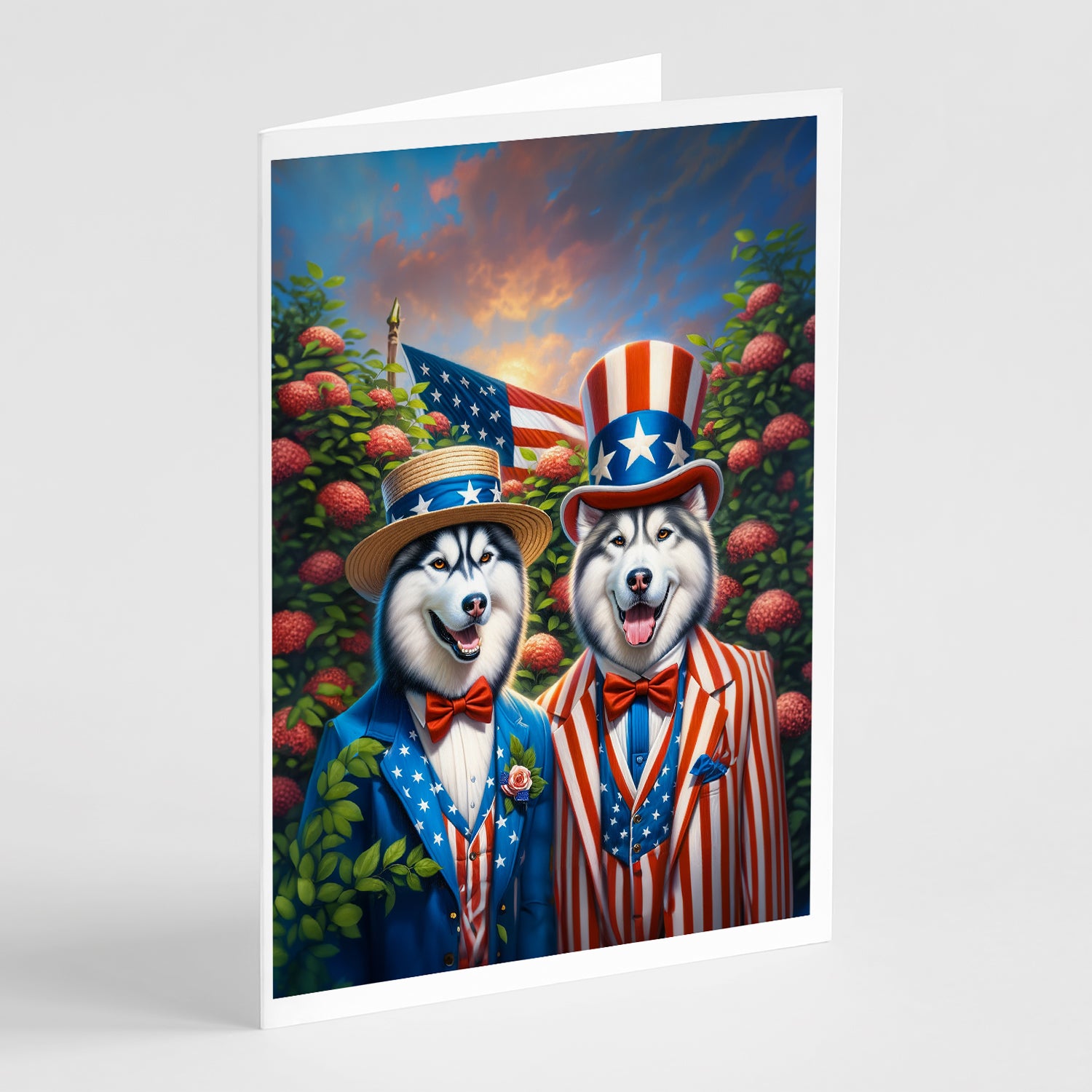 Buy this All American Siberian Husky Greeting Cards Pack of 8