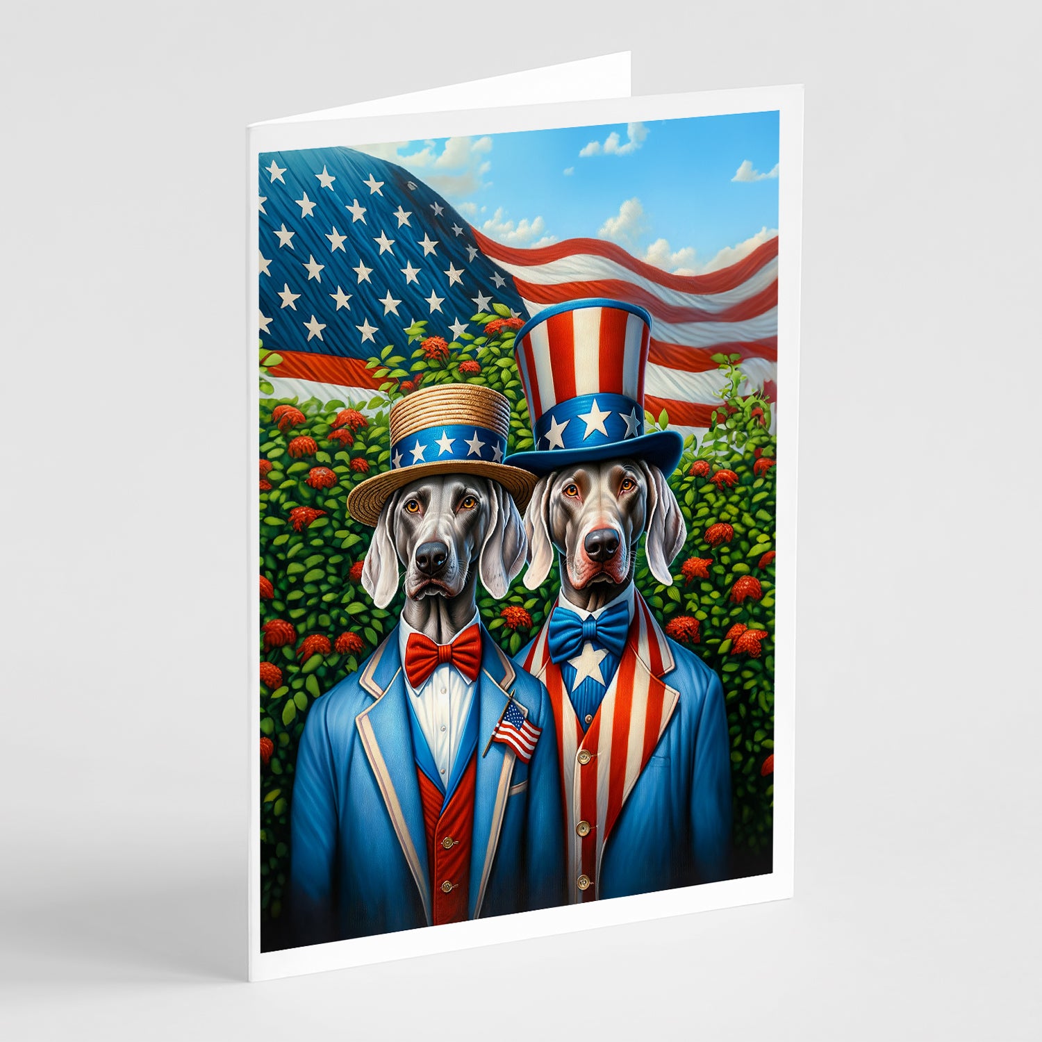 Buy this All American Weimaraner Greeting Cards Pack of 8