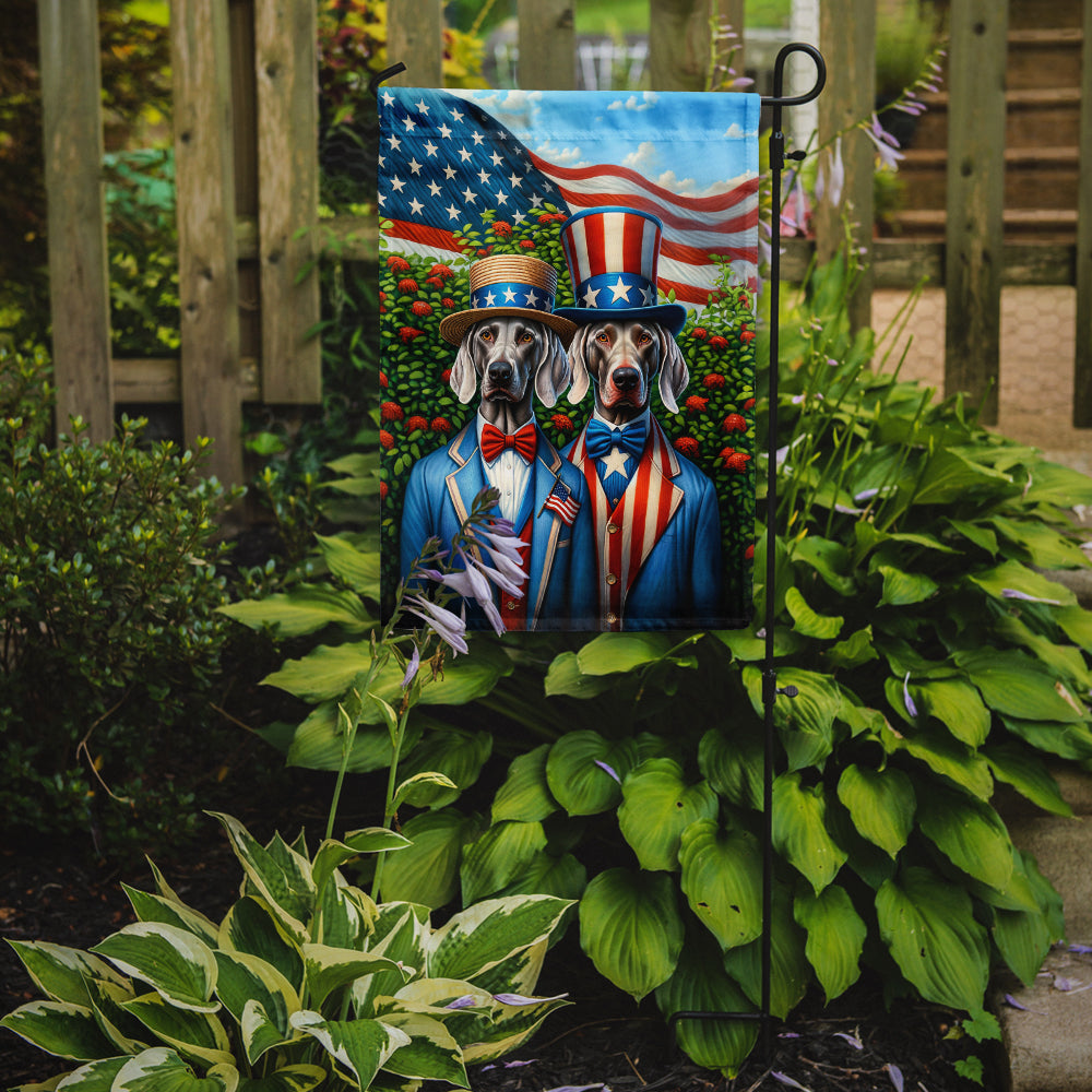 All American Weimaraner Garden Flag