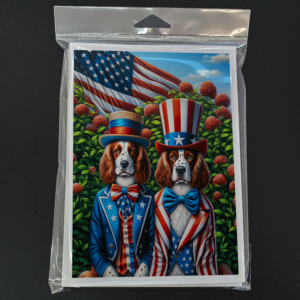 All American Welsh Springer Spaniel Greeting Cards Pack of 8