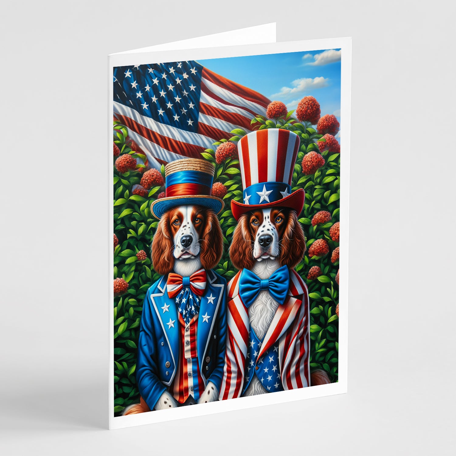 Buy this All American Welsh Springer Spaniel Greeting Cards Pack of 8