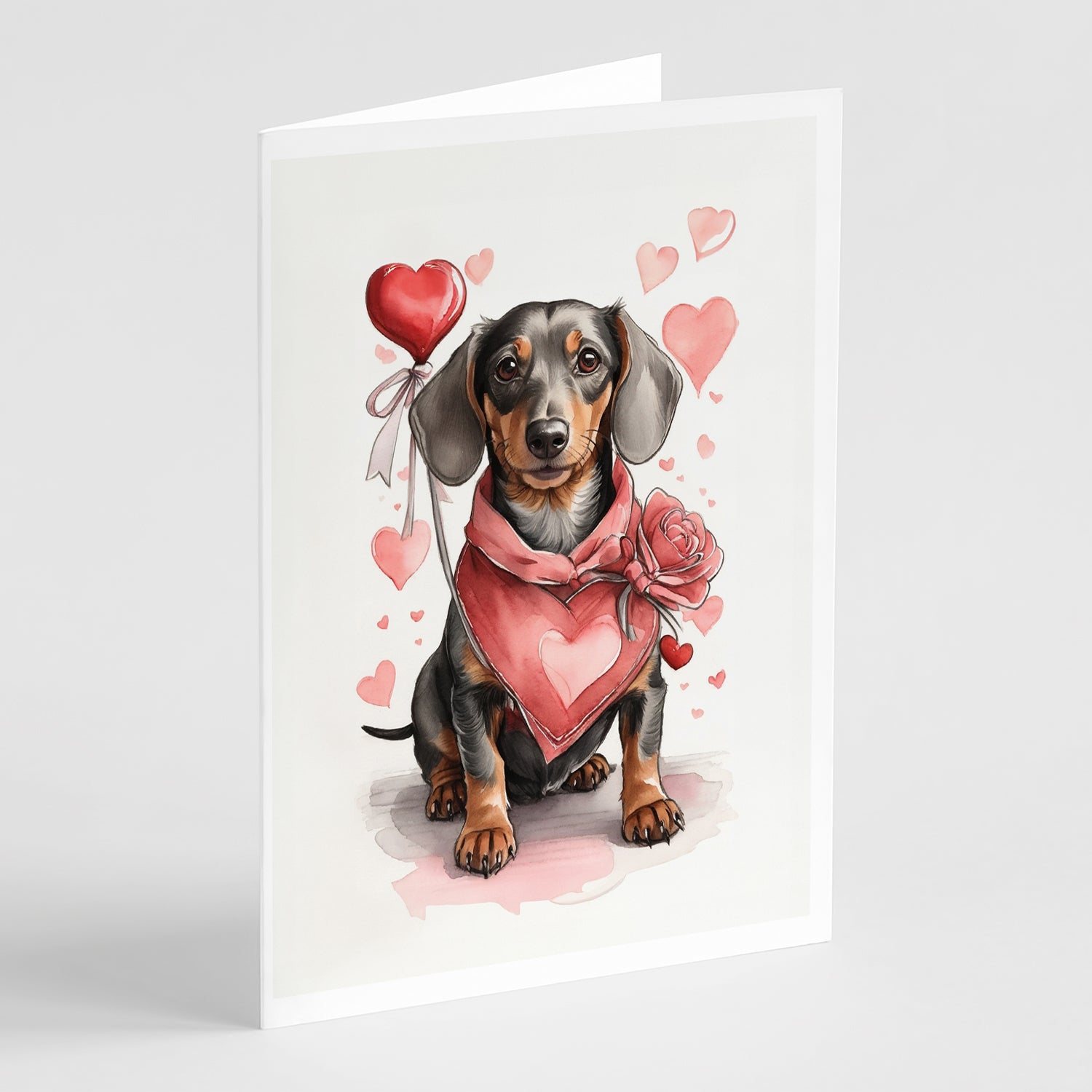 Buy this Dachshund Valentine Roses Greeting Cards Pack of 8