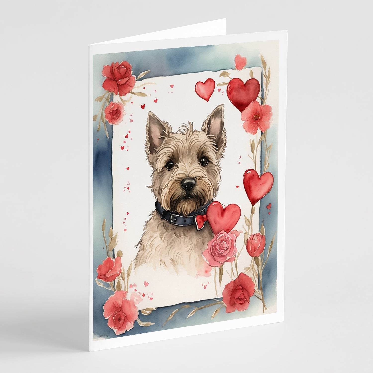 Buy this Scottish Terrier Valentine Roses Greeting Cards Pack of 8