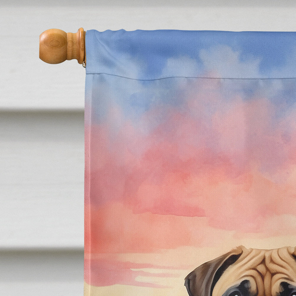 Bullmastiff Two Hearts House Flag