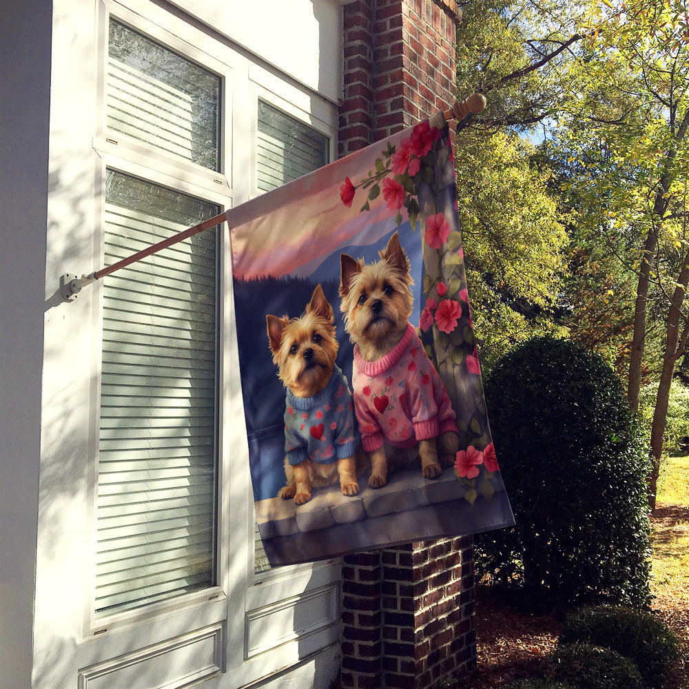 Cairn Terrier Two Hearts House Flag