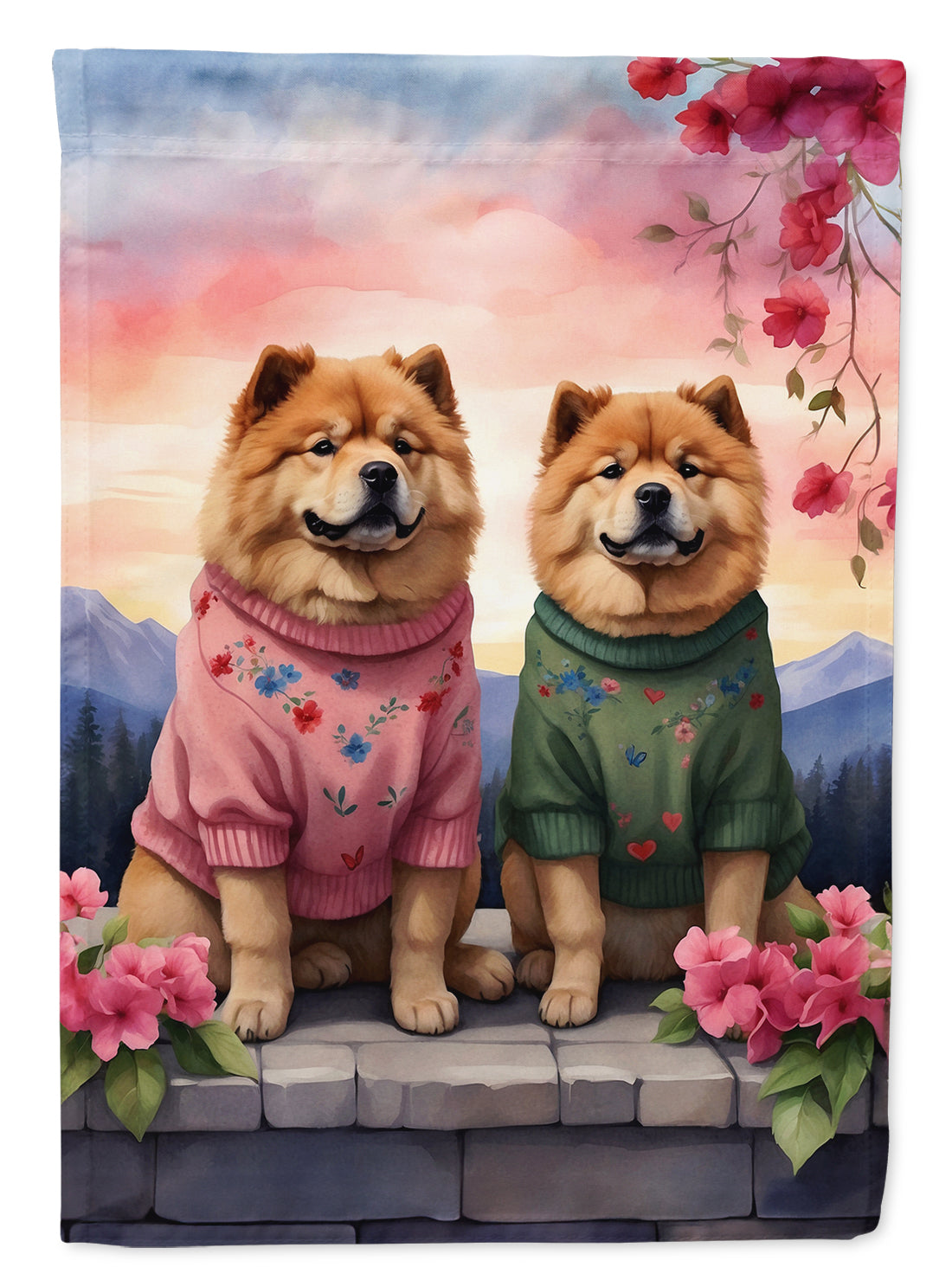 Buy this Chow Chow Two Hearts Garden Flag