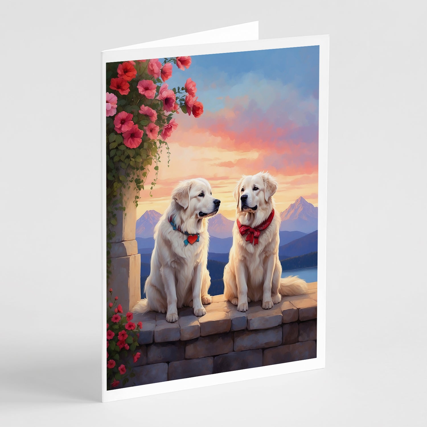 Buy this Great Pyrenees Two Hearts Greeting Cards Pack of 8