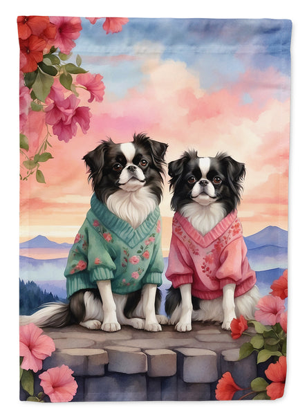 Buy this Japanese Chin Two Hearts House Flag