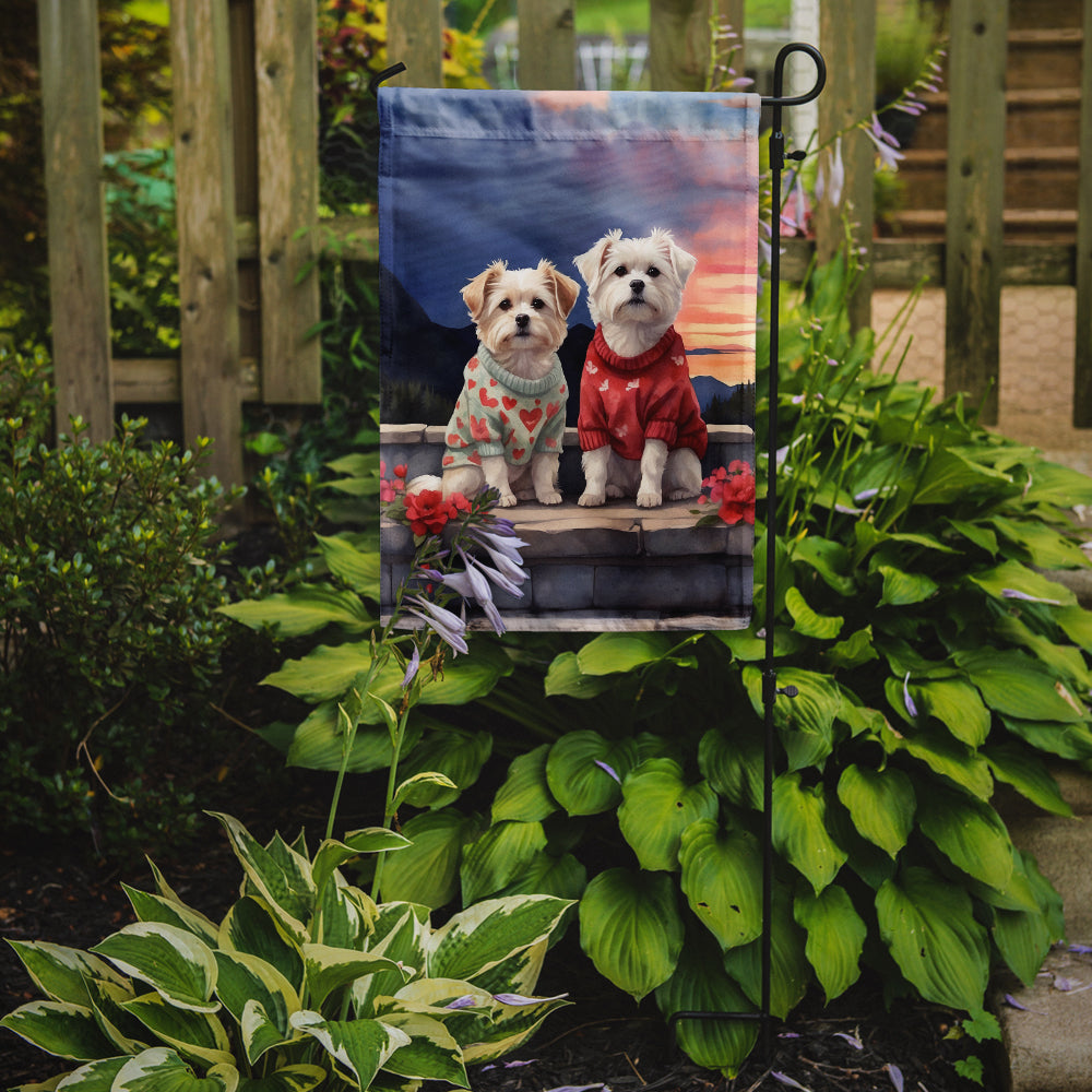 Buy this Maltese Two Hearts Garden Flag