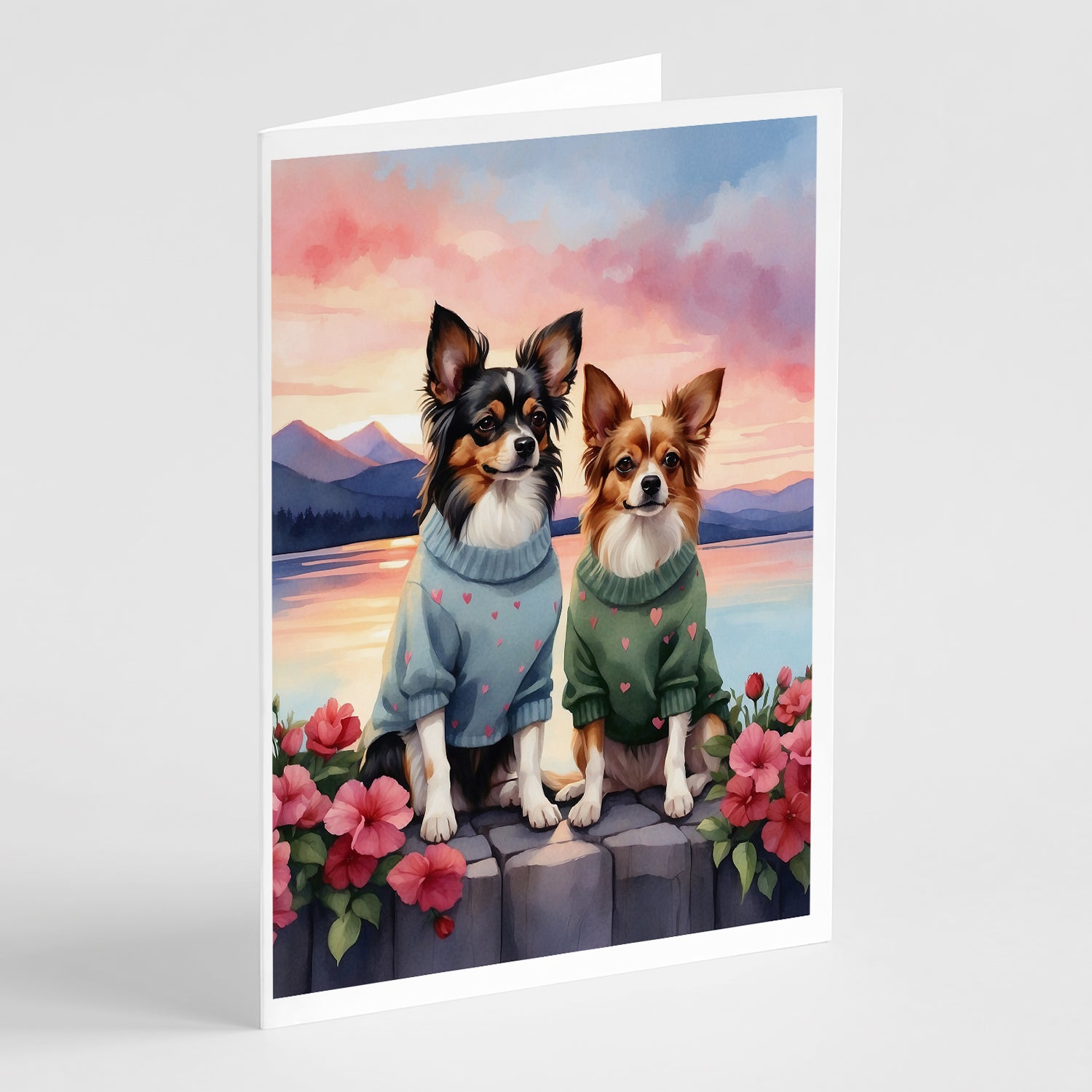 Buy this Papillon Two Hearts Greeting Cards Pack of 8